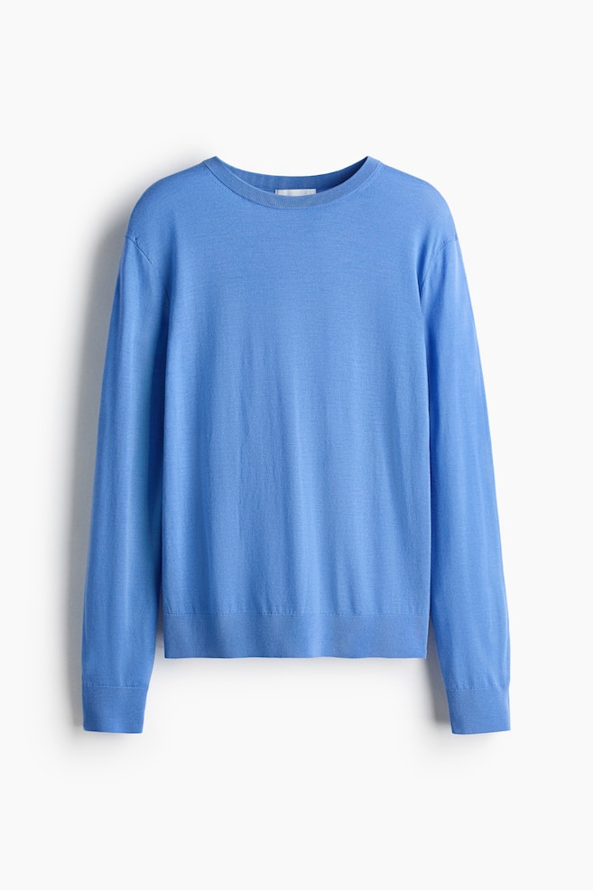 Merino wool jumper - Blue/Dark brown/Black/Brown - 1