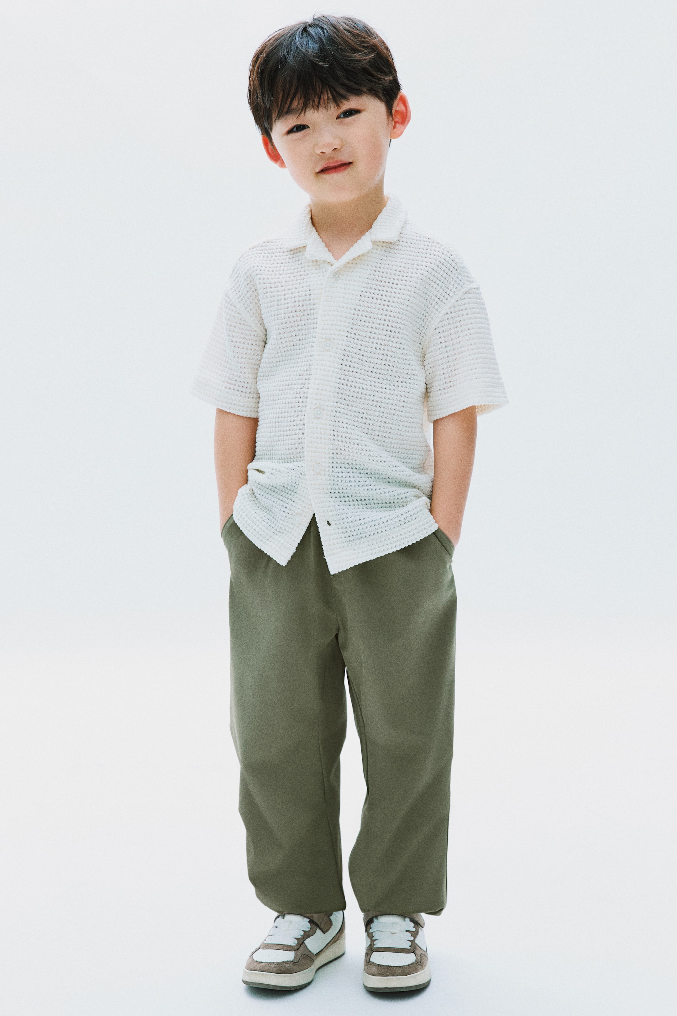 이미지 확대 보기: 조거 팬츠 - 카키 그린 - Kids | H&M KR 1