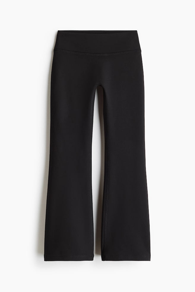 Wärmende Flared Sportleggings mit ThermoMove™ - Schwarz/Mattlila - 1