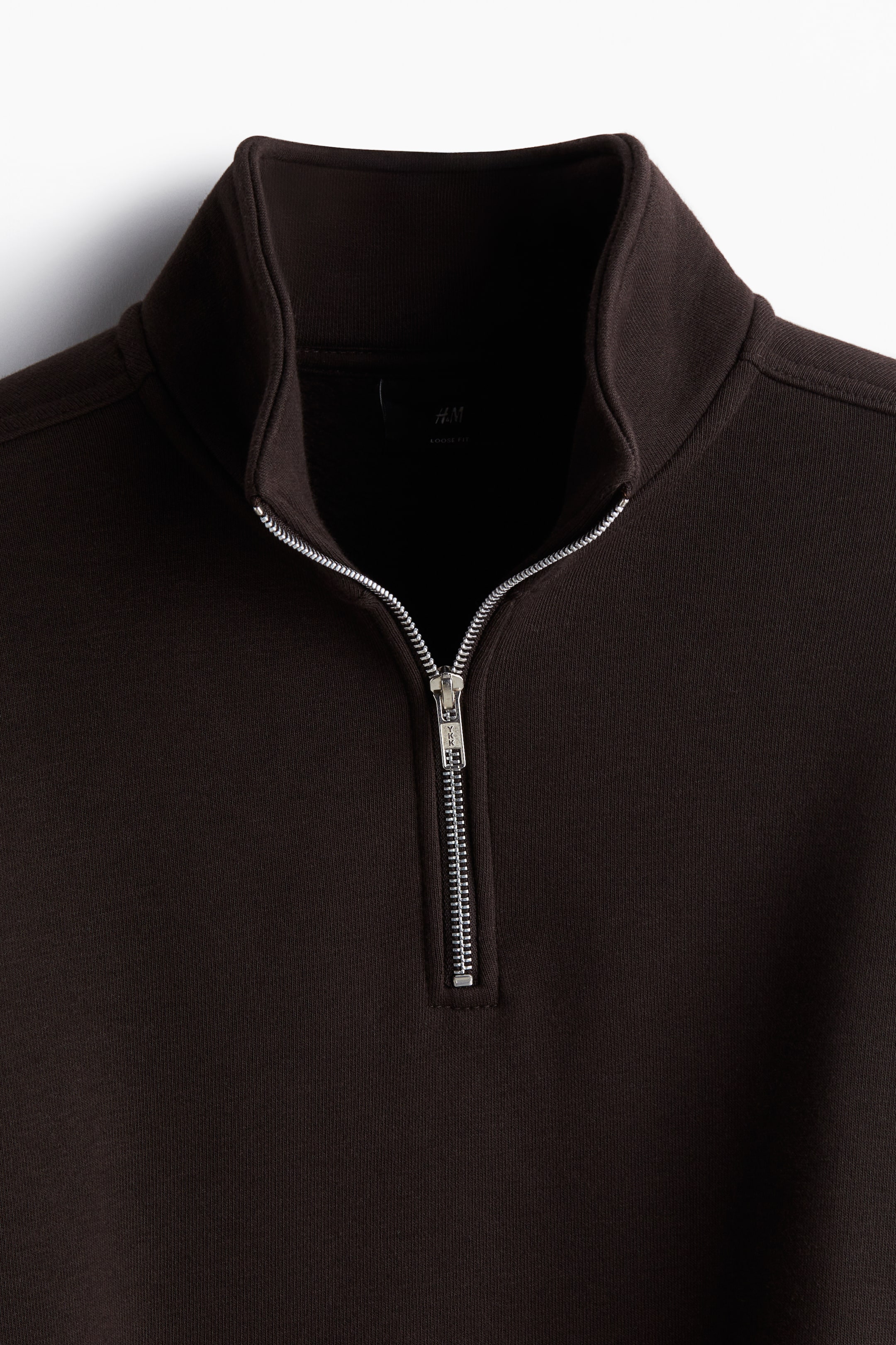 Loose Fit Zip-top sweatshirt - Dark brown - Men | H&M GB 6