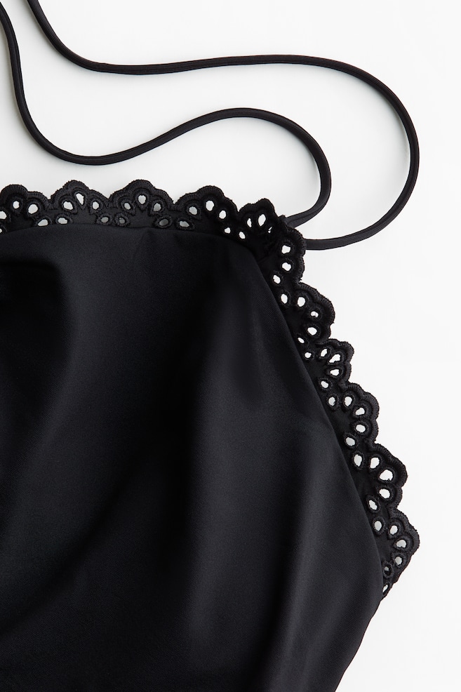 Padded-cup halterneck swimsuit - Black - 6