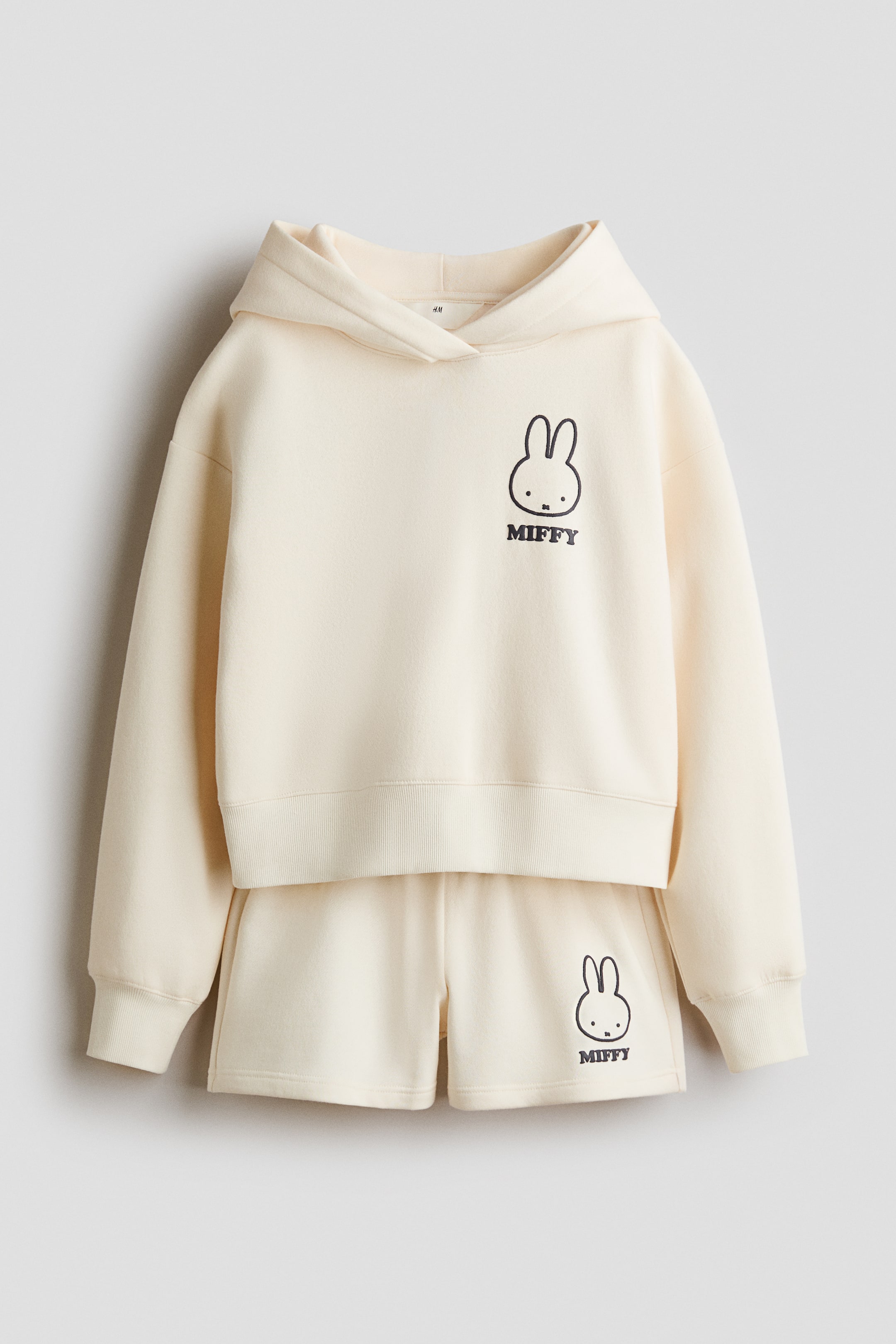 Ampliar la imagen: Conjunto de 2 piezas en french terry con diseño - Beige claro/Miffy - Kids | H&M MX 1