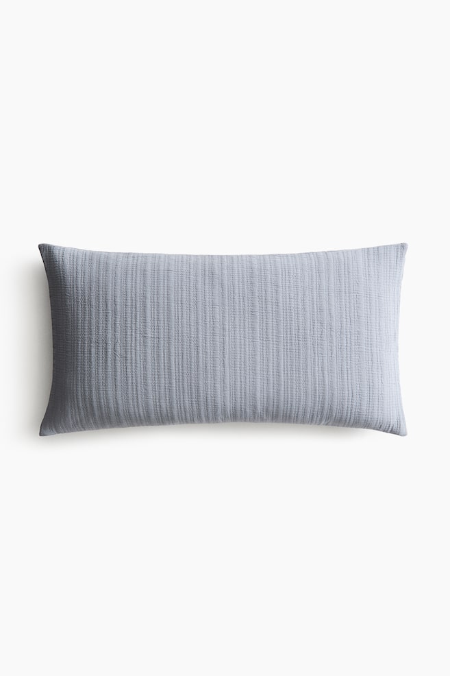 Quilted Cotton Cushion Cover - Dusty blue/Light dusty beige/Dusty taupe - 1