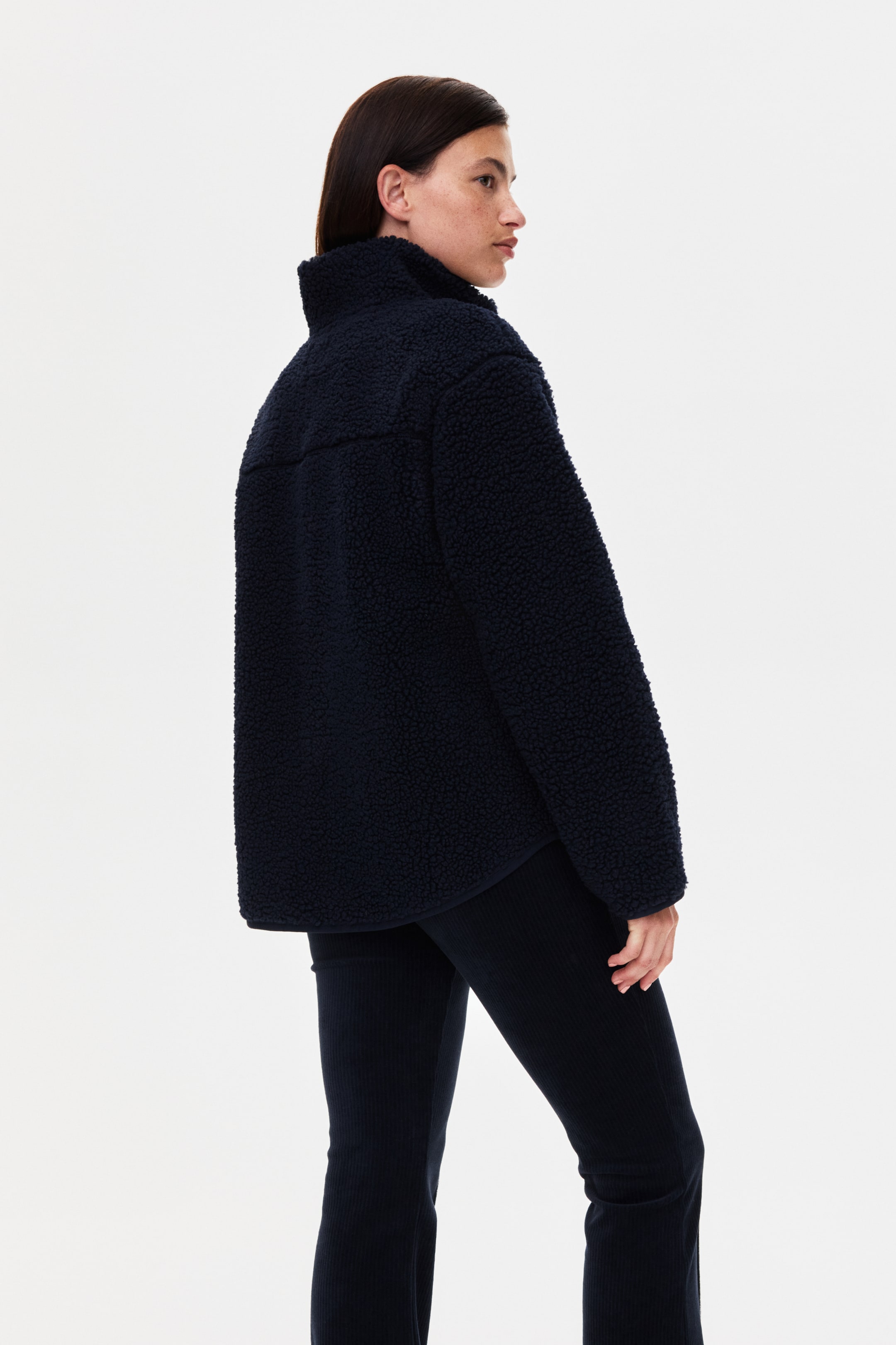 View larger image: MAMA Before & After Babywearing teddy jacket - Navy blue - Ladies | H&M MY 6