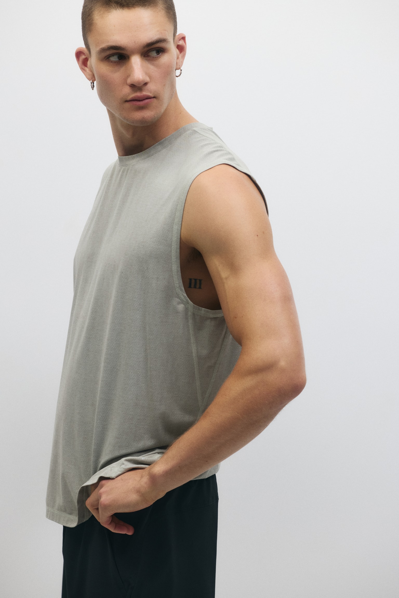 Regular Fit Sports vest top with DryMove™ - Beige/Dark grey/White/Dusty blue/Dusty teal - 1