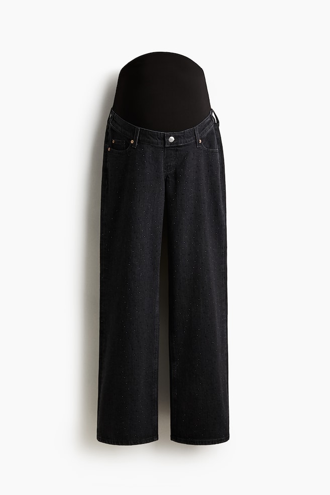 MAMA Wide Jeans - Washed black - 1