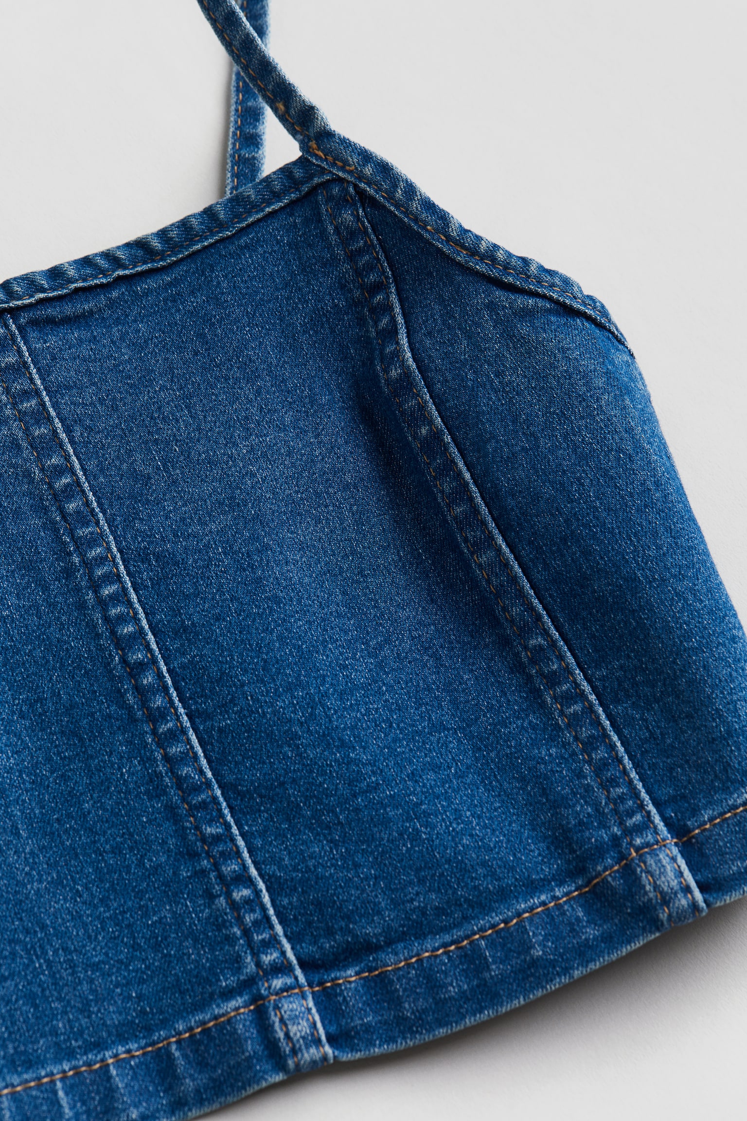 Áo hai dây denim - Màu xanh denim/Màu xanh denim nhạt - 2