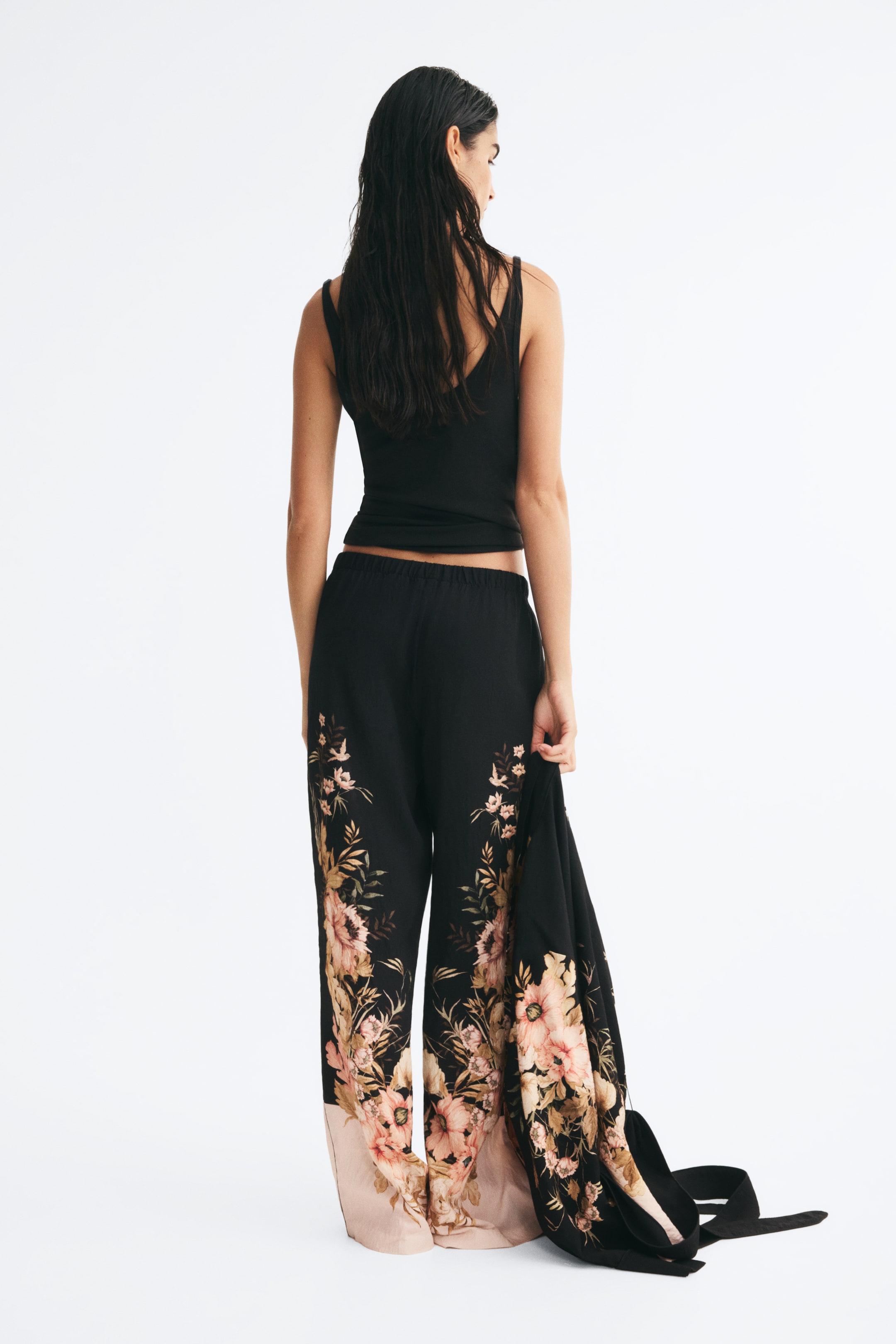 Viscose-Blend Pull-On Pants