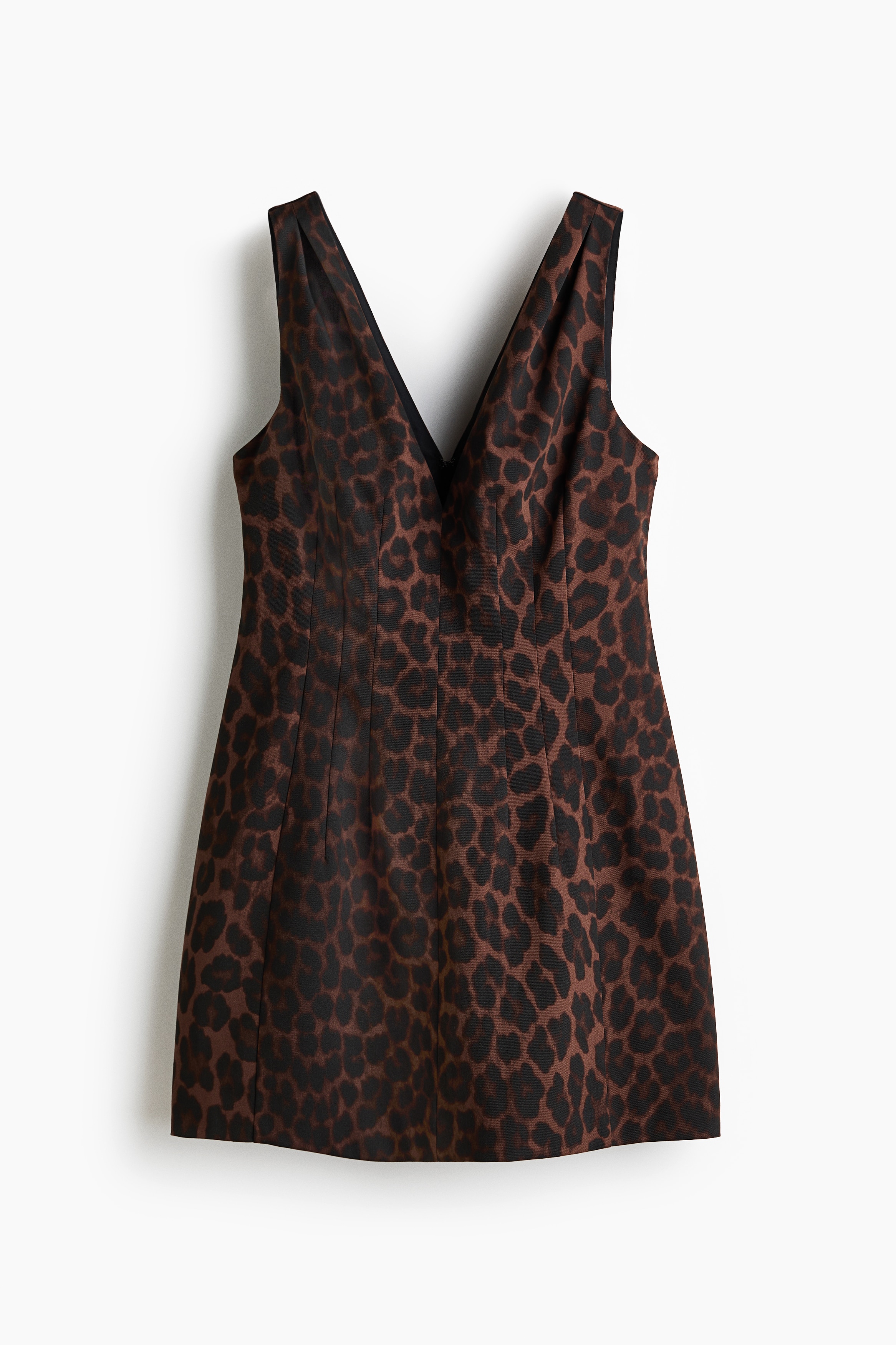 H & M - Tailliertes Kleid mit V-Ausschnitt - Schwarz - Damen