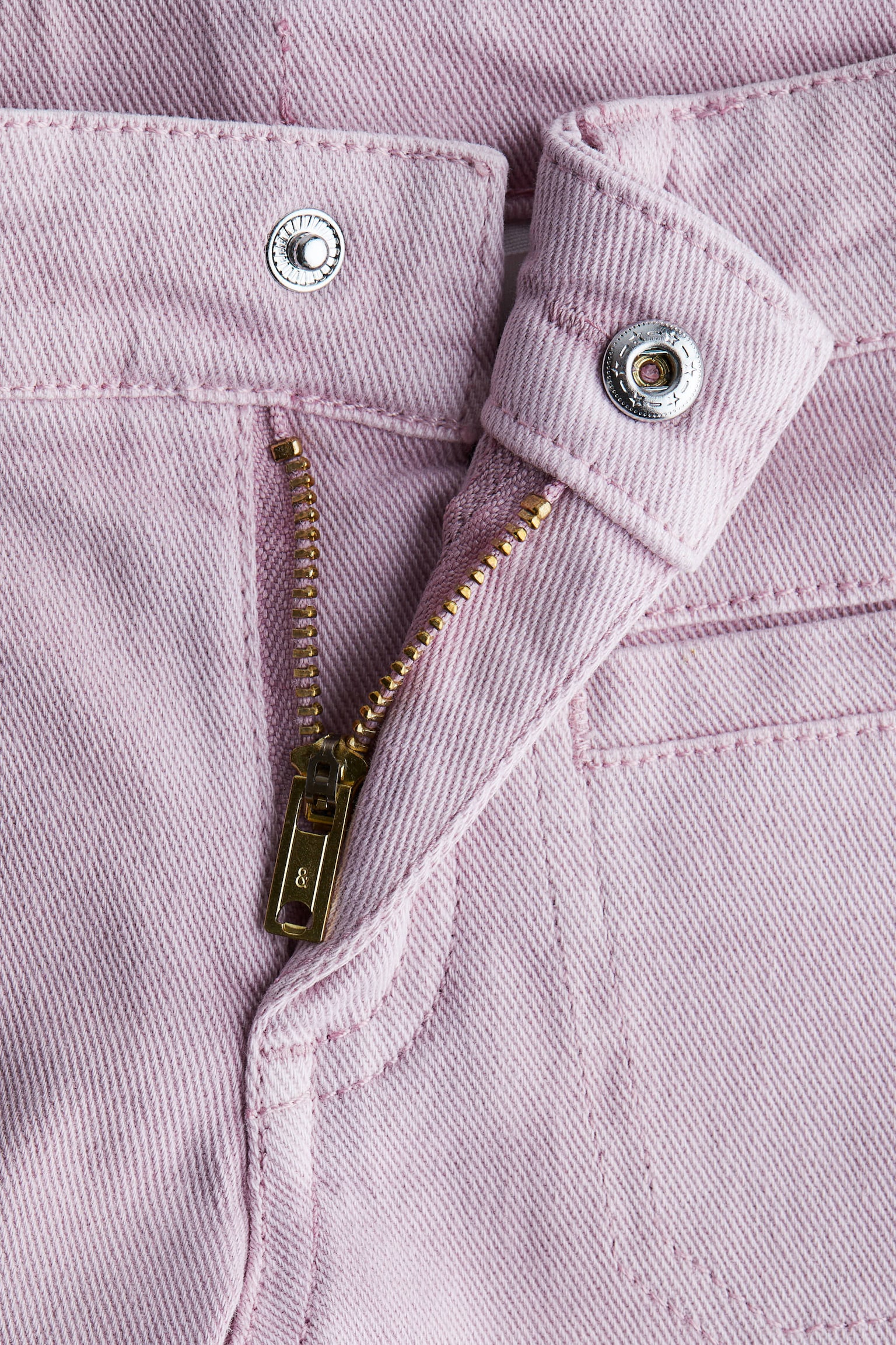 Jean doublé de jersey avec jambes évasées - Rose clair/Bleu denim - 3