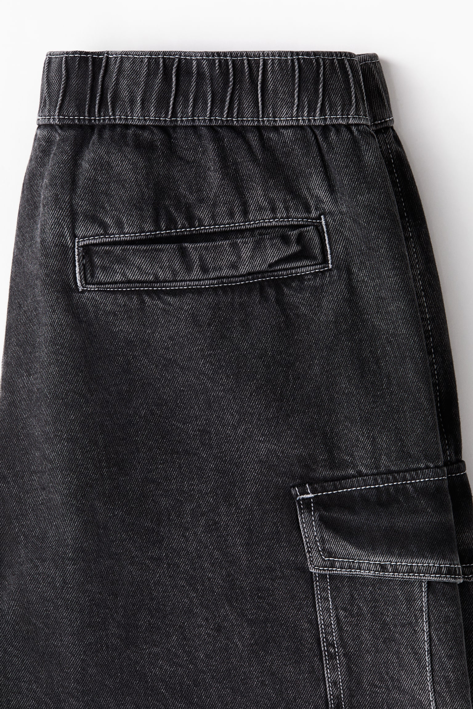 Loose Denim cargo shorts - Denim black/Navy blue/Light denim blue - 7