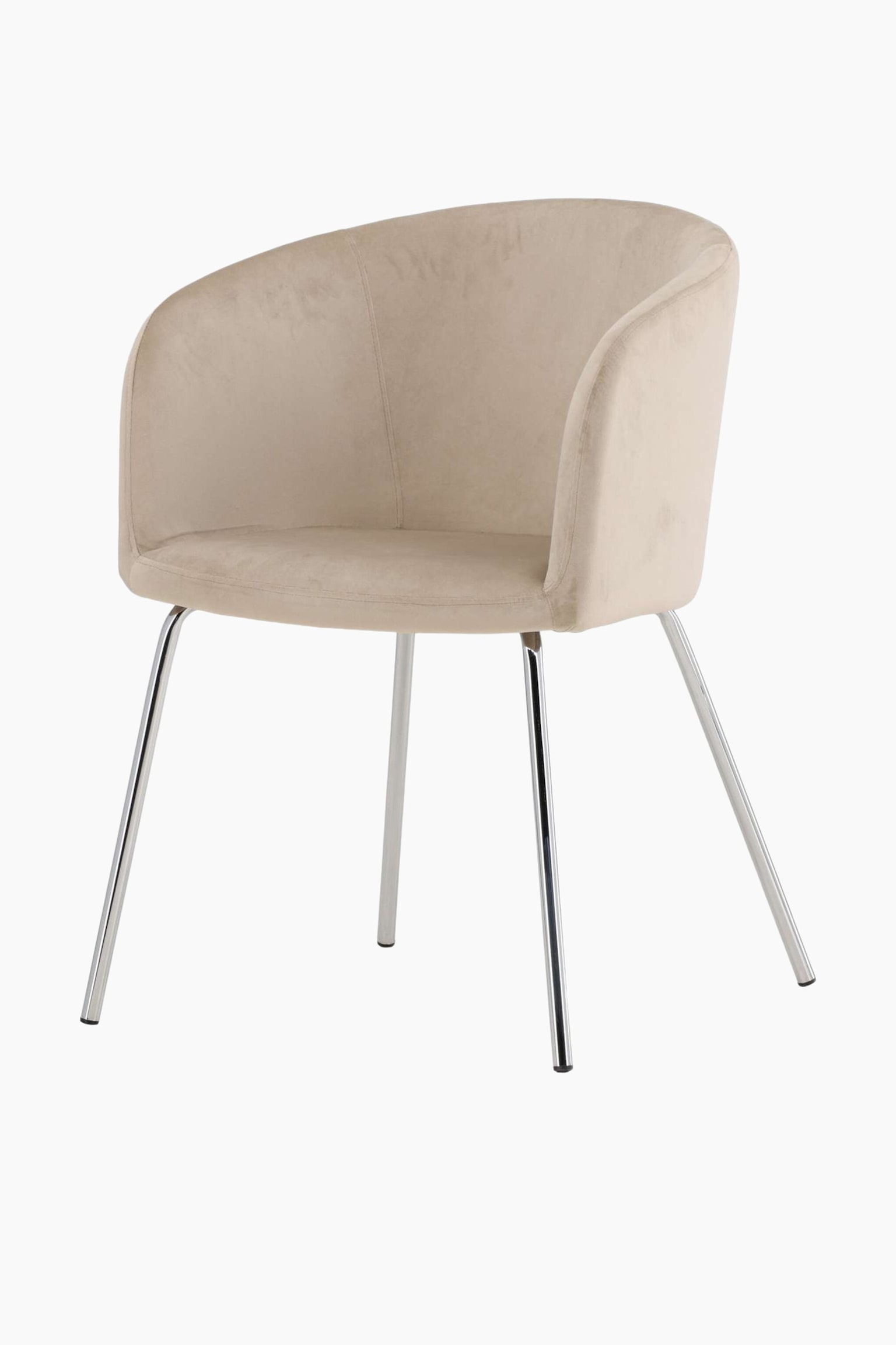Berit Dining Chair - Aksamit Poliestrowy, Chrom/Aksamit, Orzech - 3