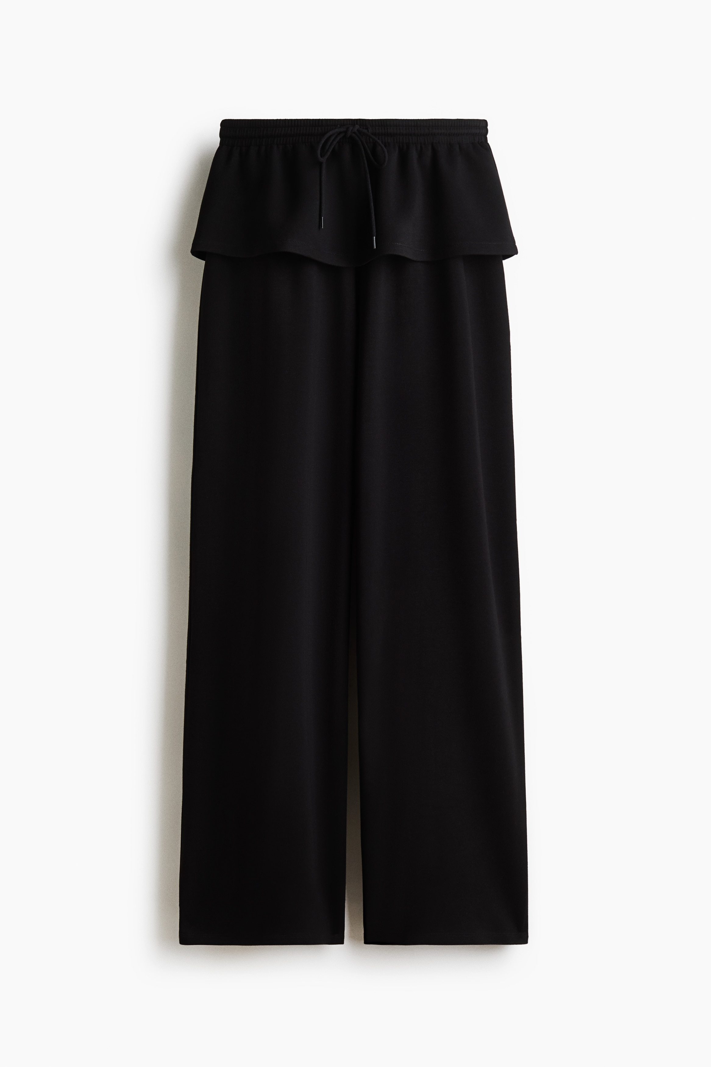 Scuba Pants with Layered Skirt - Black
