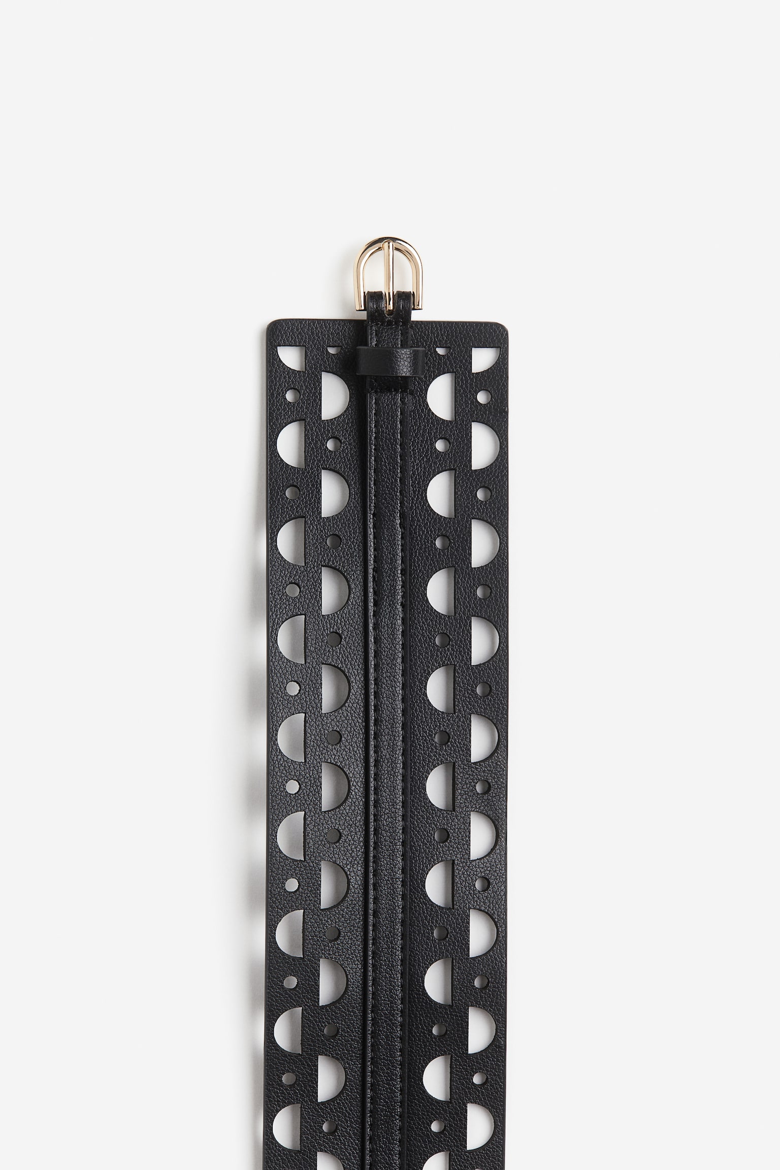 Perforated Waist Belt - Black/White - 3