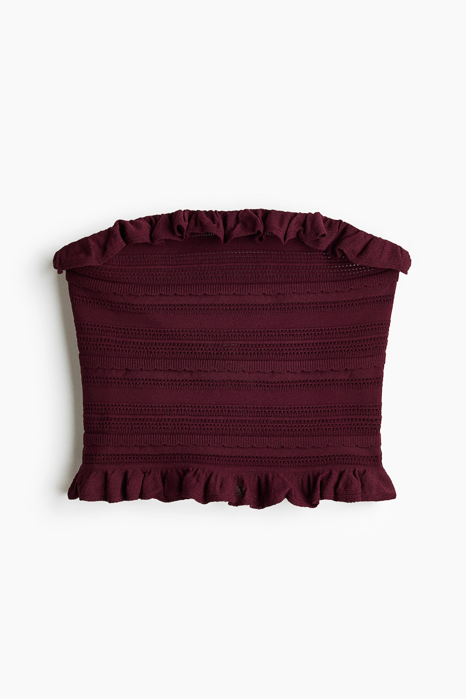 Pointelle-knit bandeau top - 2
