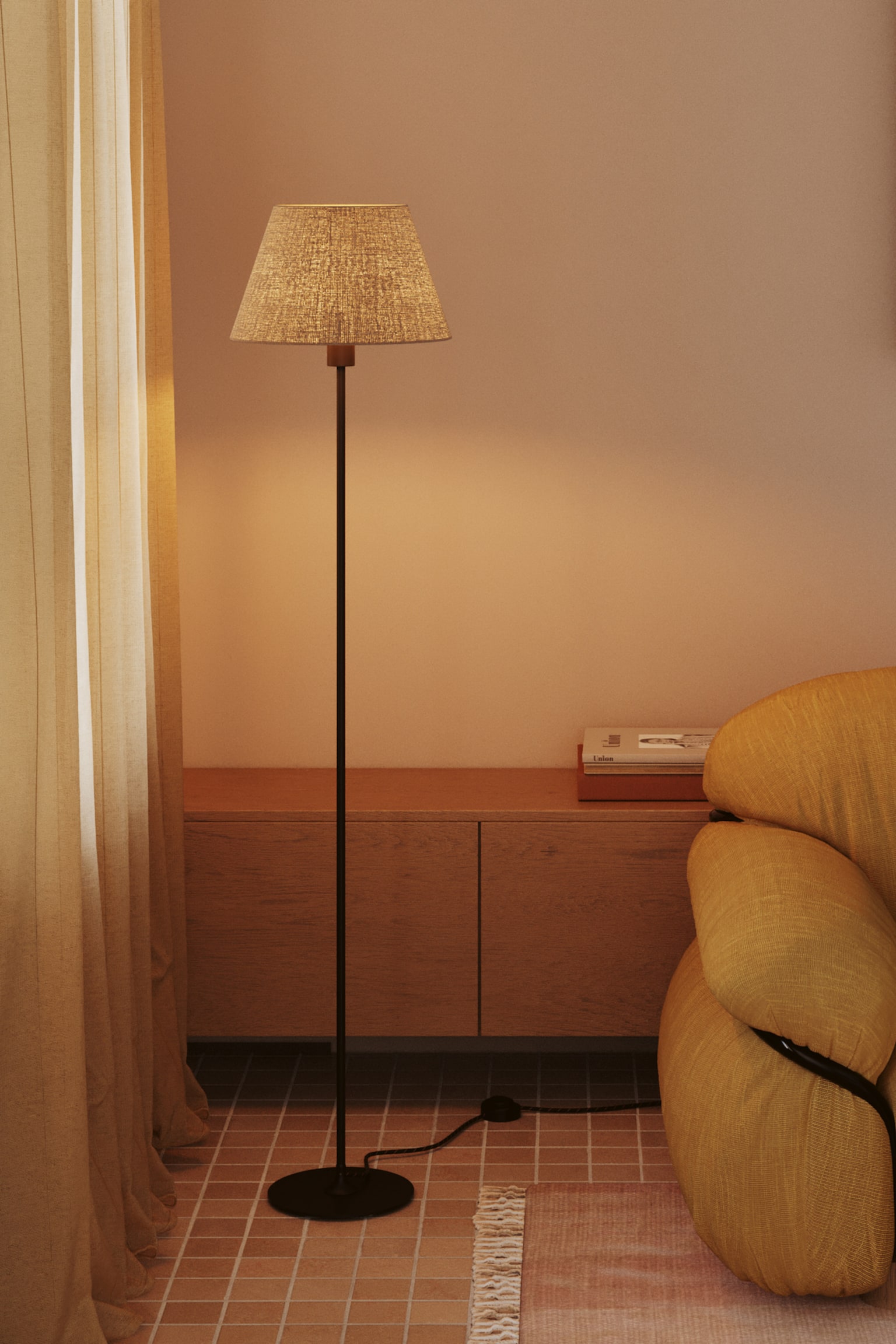 Lampe Magnétique Sur Pied Avec Abat-jour - Noir - 2