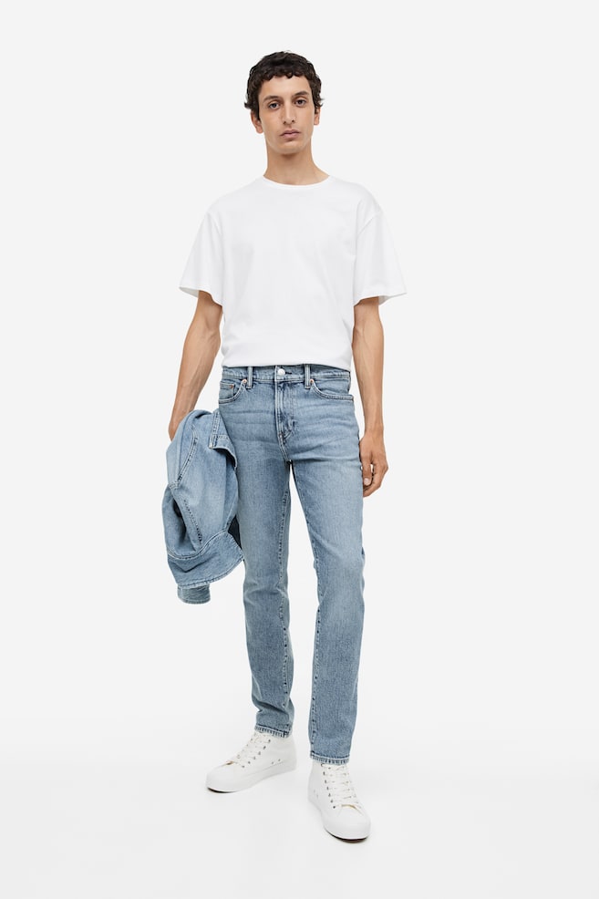 Skinny Jeans - Lys denimblå/Denimsort/Denimgrå - 1