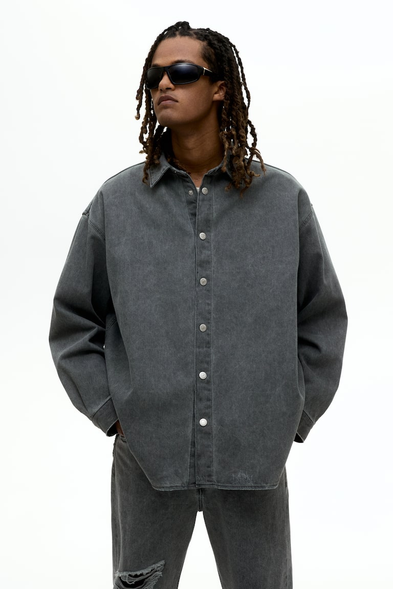 Oversized-Fit Denim Shirt