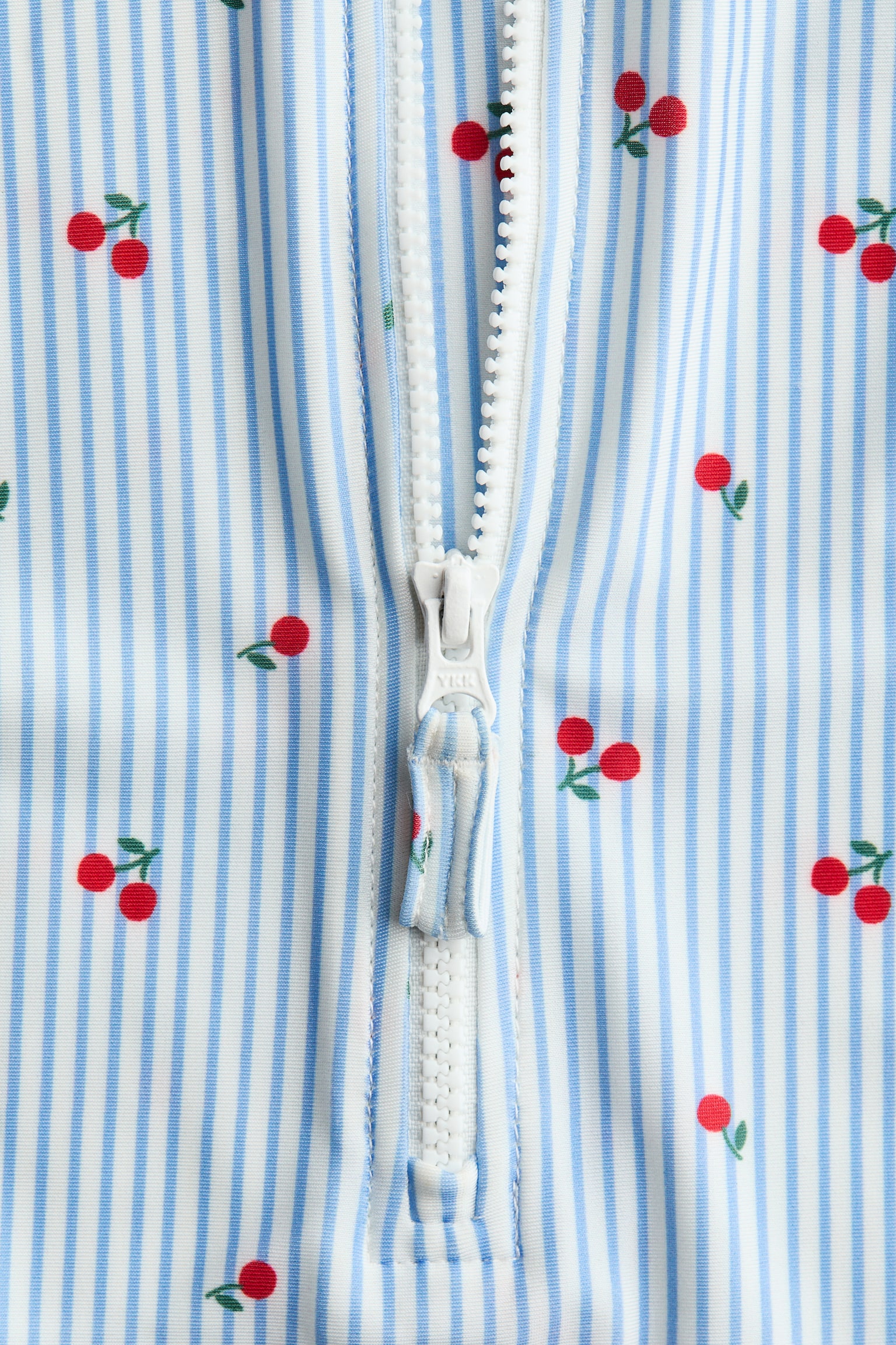 UPF 50 連身泳裝 - 淺藍色/櫻桃/淺米色/愛心/奶油色/草莓/灰粉紅色/花朵/淺粉紅色 - 2