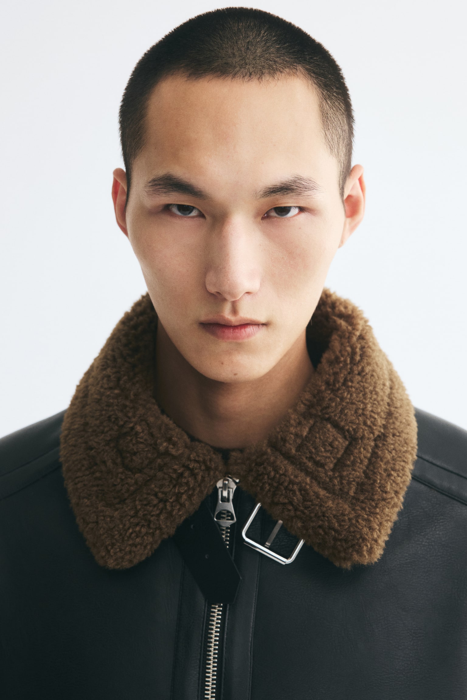 Мужская куртка H&M Aviator, цвет: Чёрный — фото 4