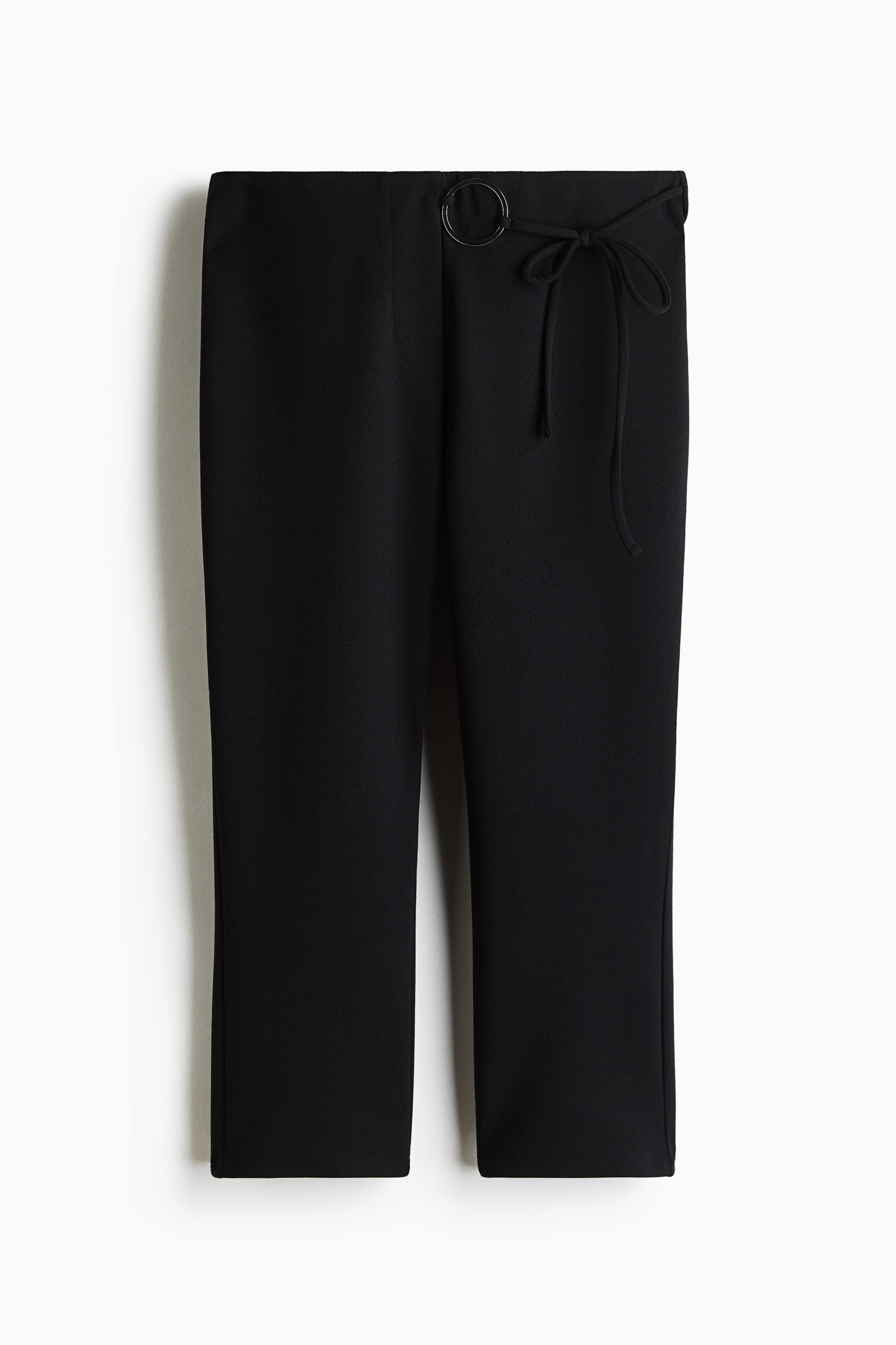 View larger image: Tie-detail capri trousers - Black - Ladies | H&M 1