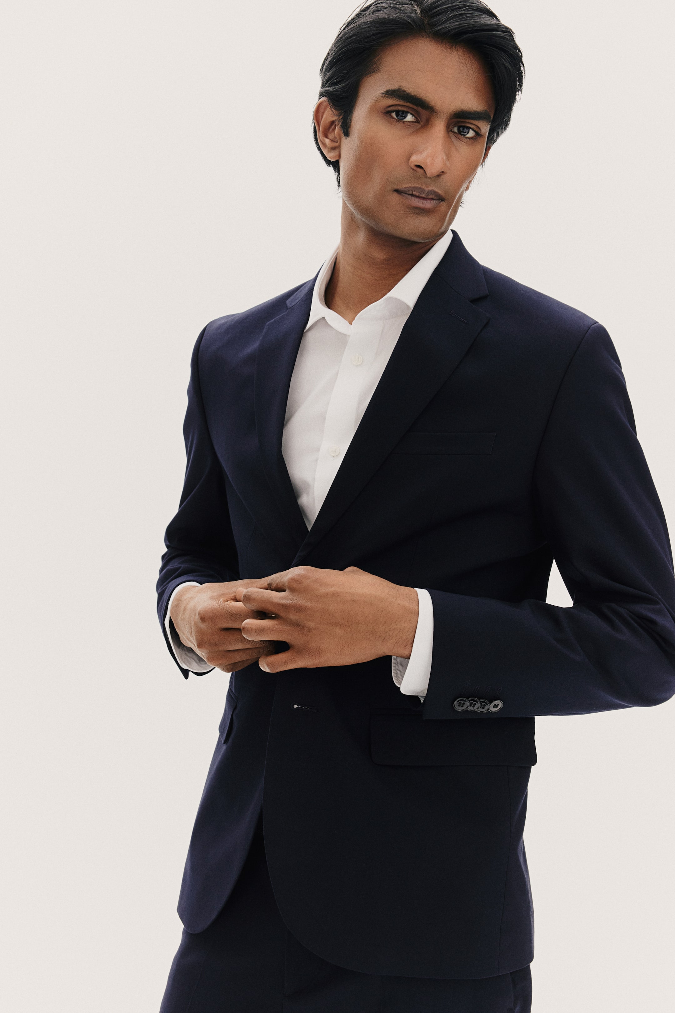 Jacket Slim Fit - Navy blue - Men | H&M GB 2