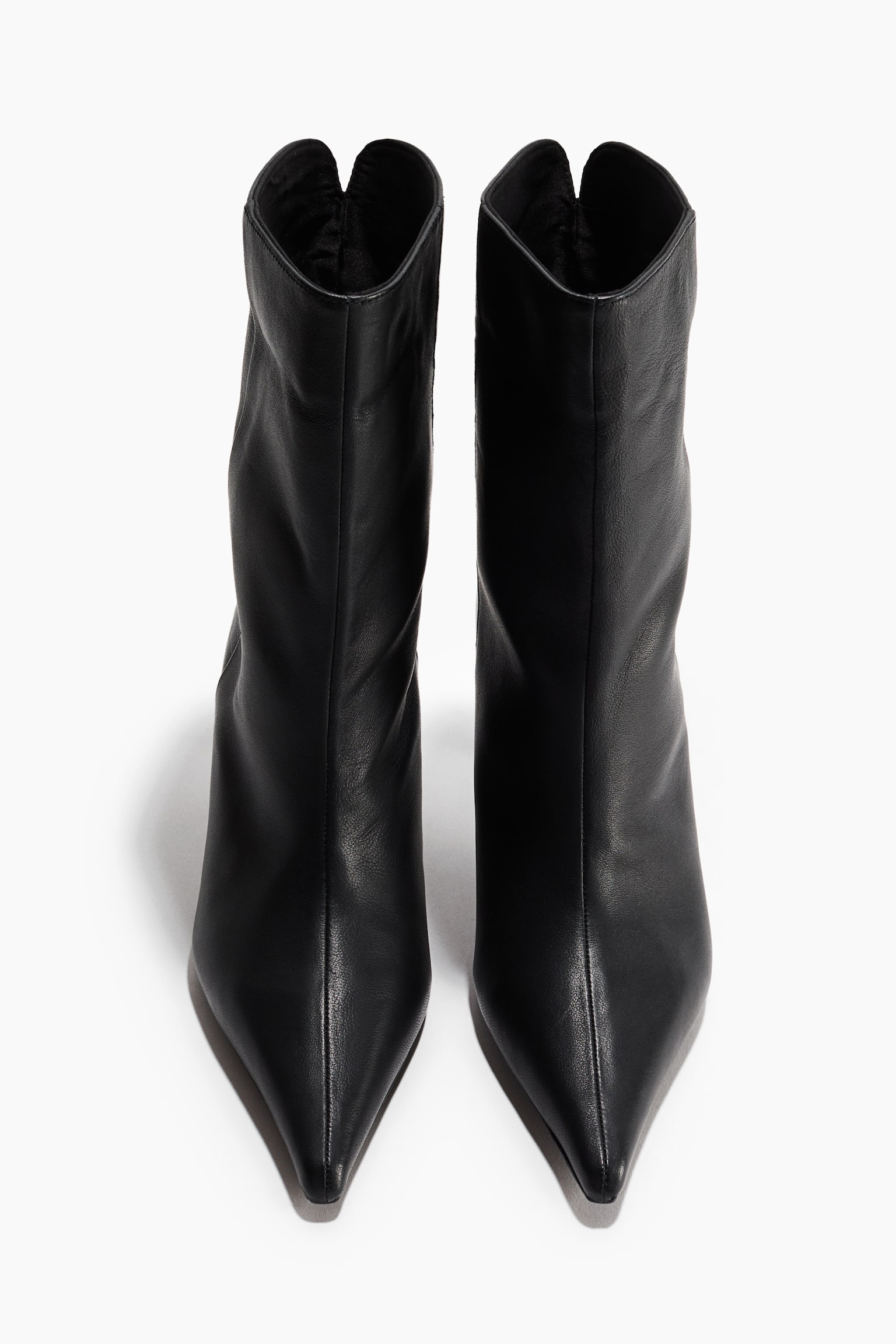 Женские ботинки H&M Heeled Leather, цвет: Чёрный — фото 5