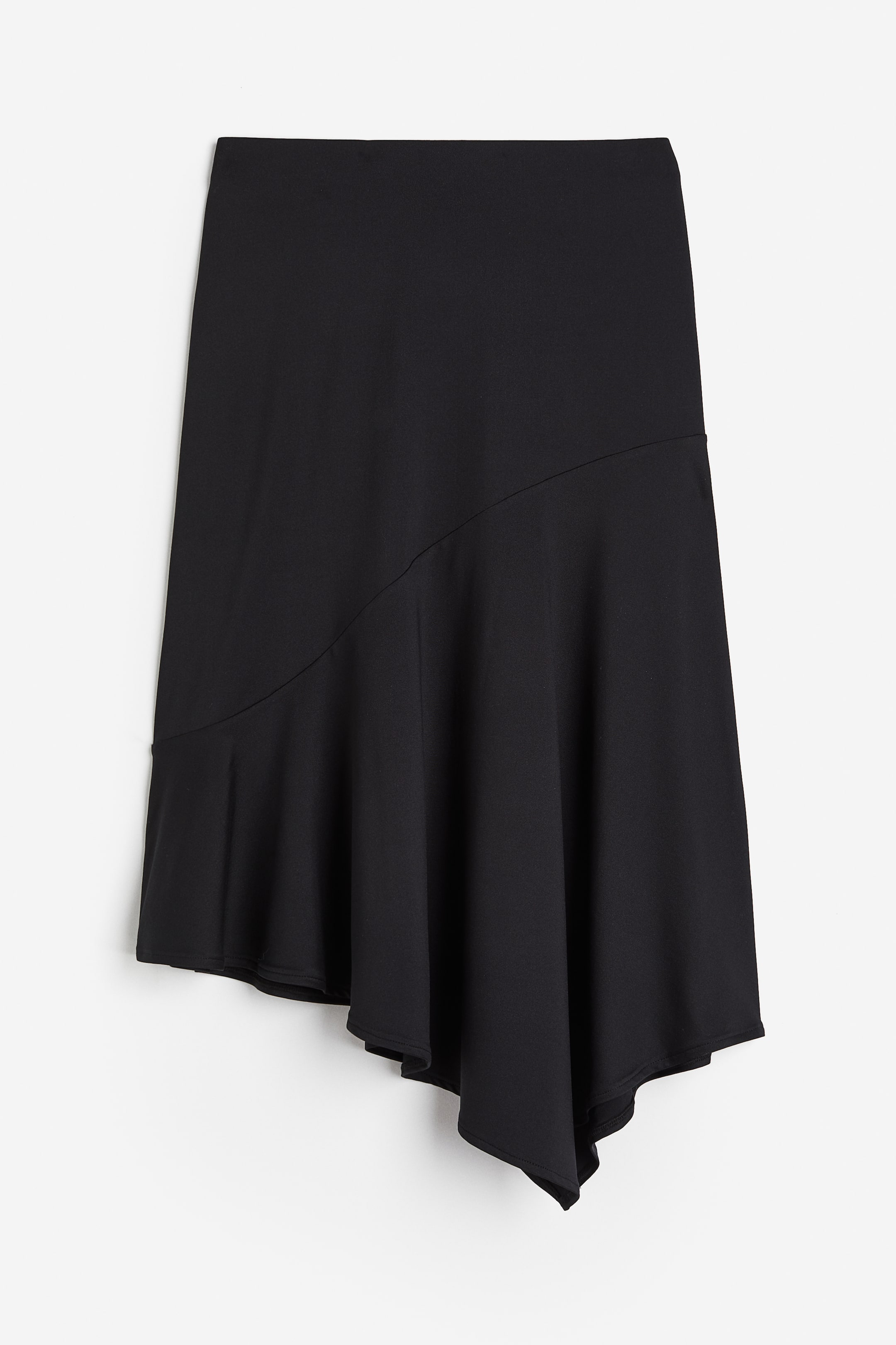 Asymmetric Jersey Skirt