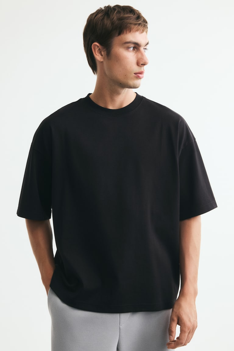 Majica od interlok žerseja Oversized Fit