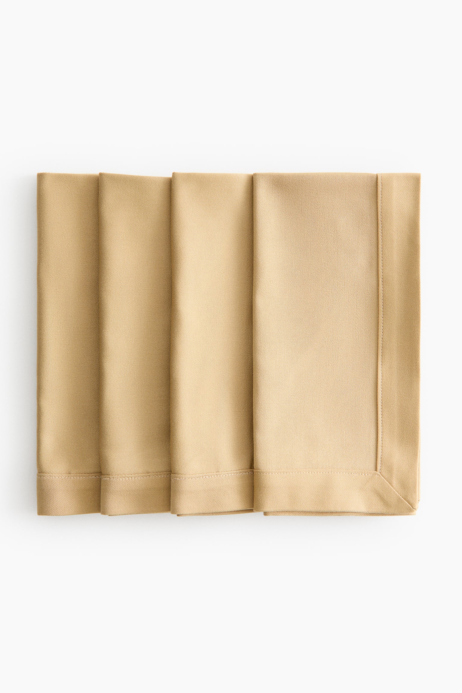 4-pack damask napkins - Dusty yellow/White/Light greige