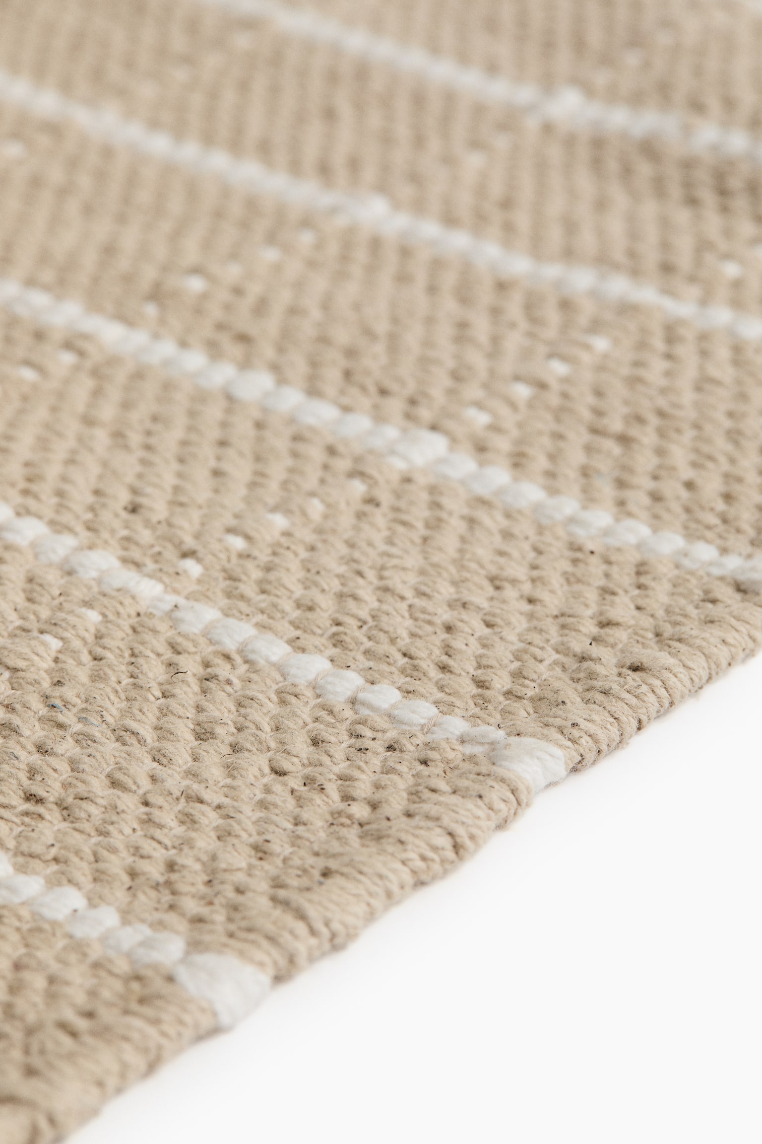 Large cotton rug - Beige/Checked - 2