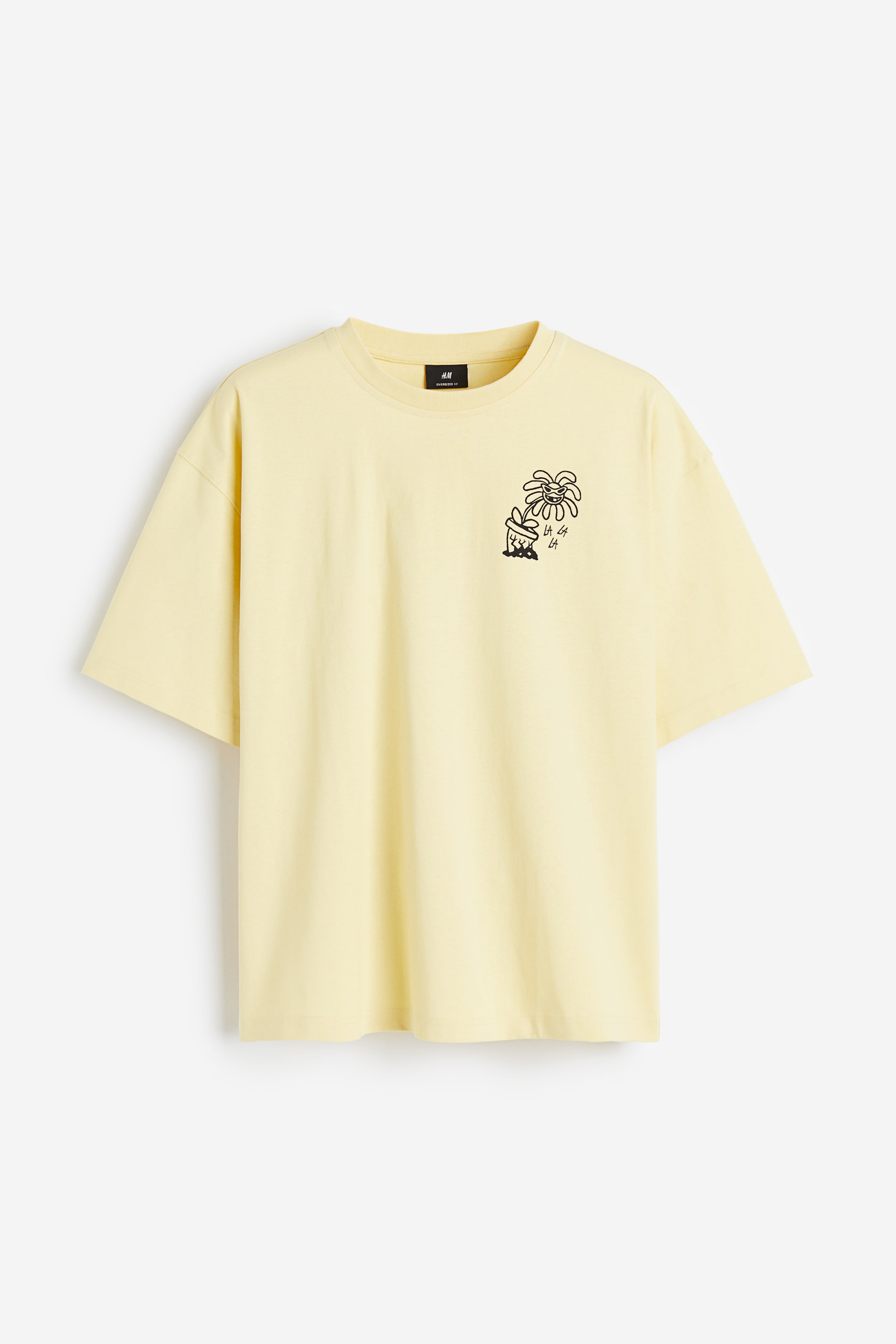 View larger image: Oversized Fit Printed T-shirt - Yellow/Flower - Men | H&M 1