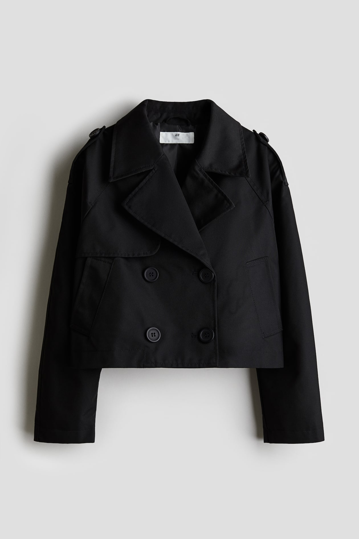 Short trench coat Black Kids H&M GB - Main Image