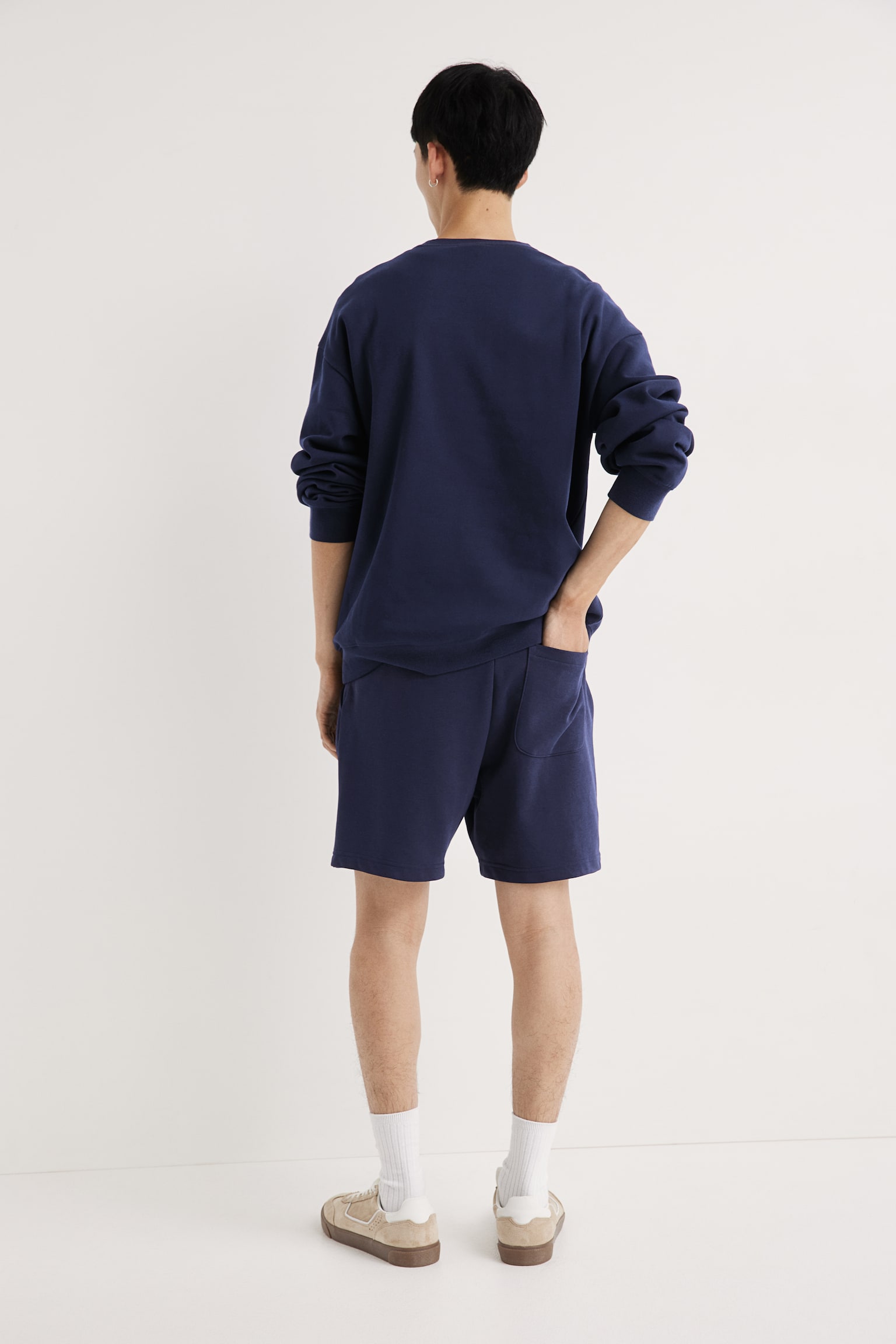 Regular Fit Sweatshorts - Navy blue/Black/Grey marl - 6