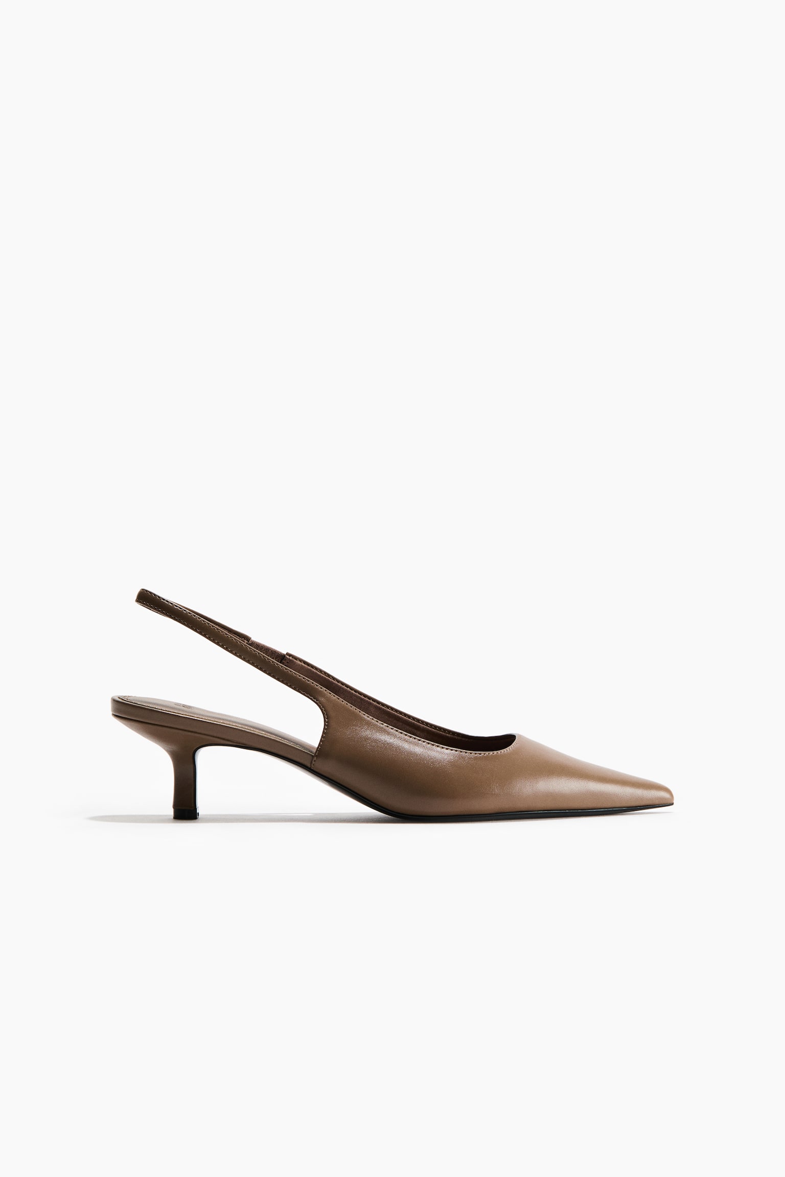 Giày slingback gót nhỏ - Màu be