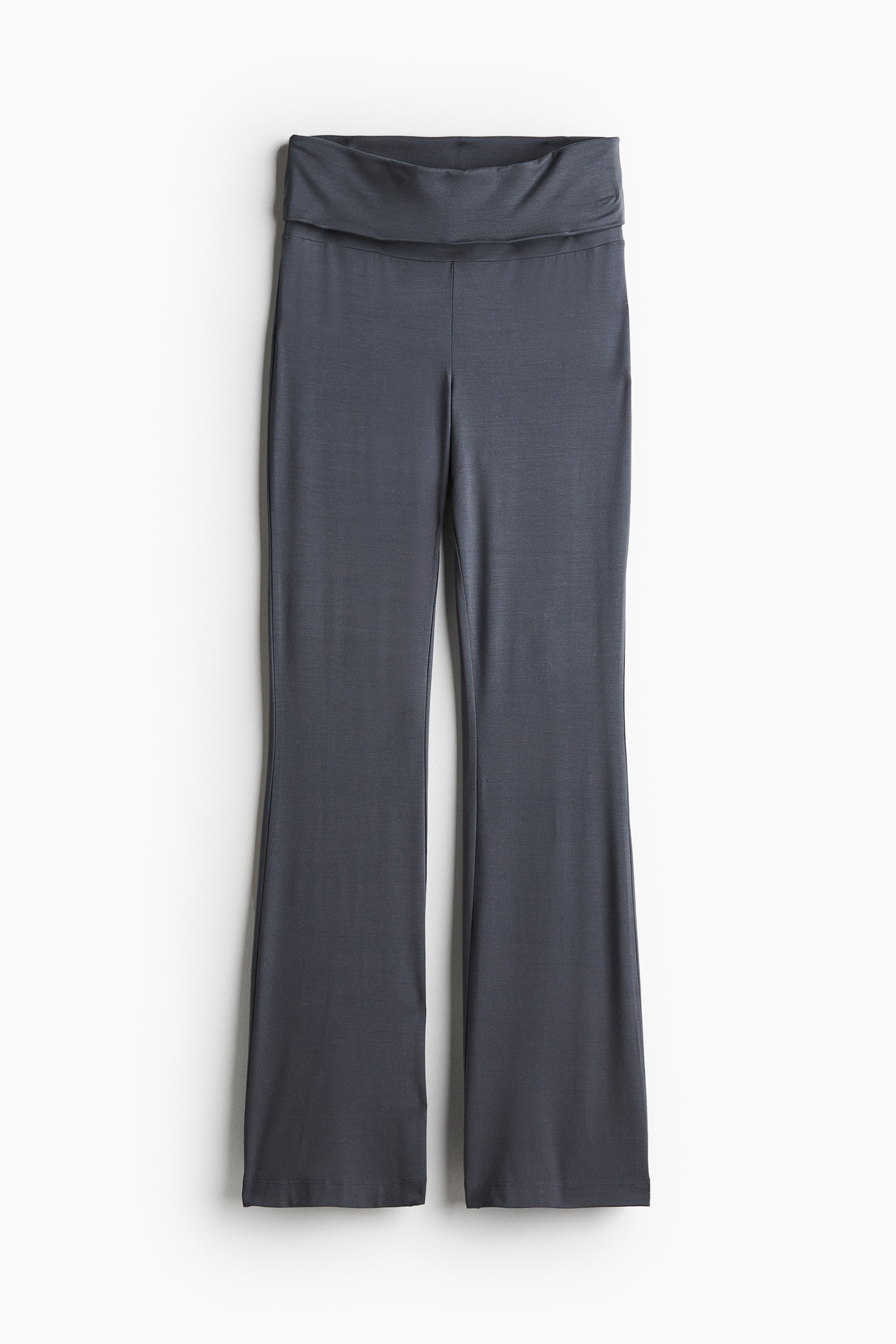 Flared jersey trousers - Dark grey - Ladies | H&M GB