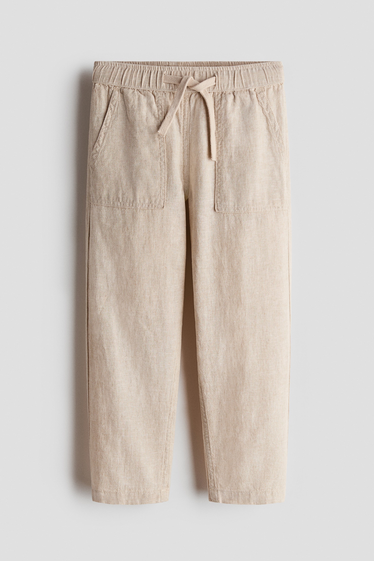 Quần dài linen pha - Màu be nhạt/Màu xanh tím than