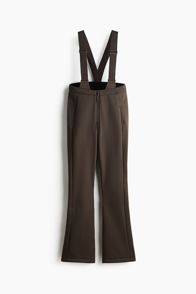 Water-Repellent Ski Pants - Coffee bean brown/Dusty burgundy - 1