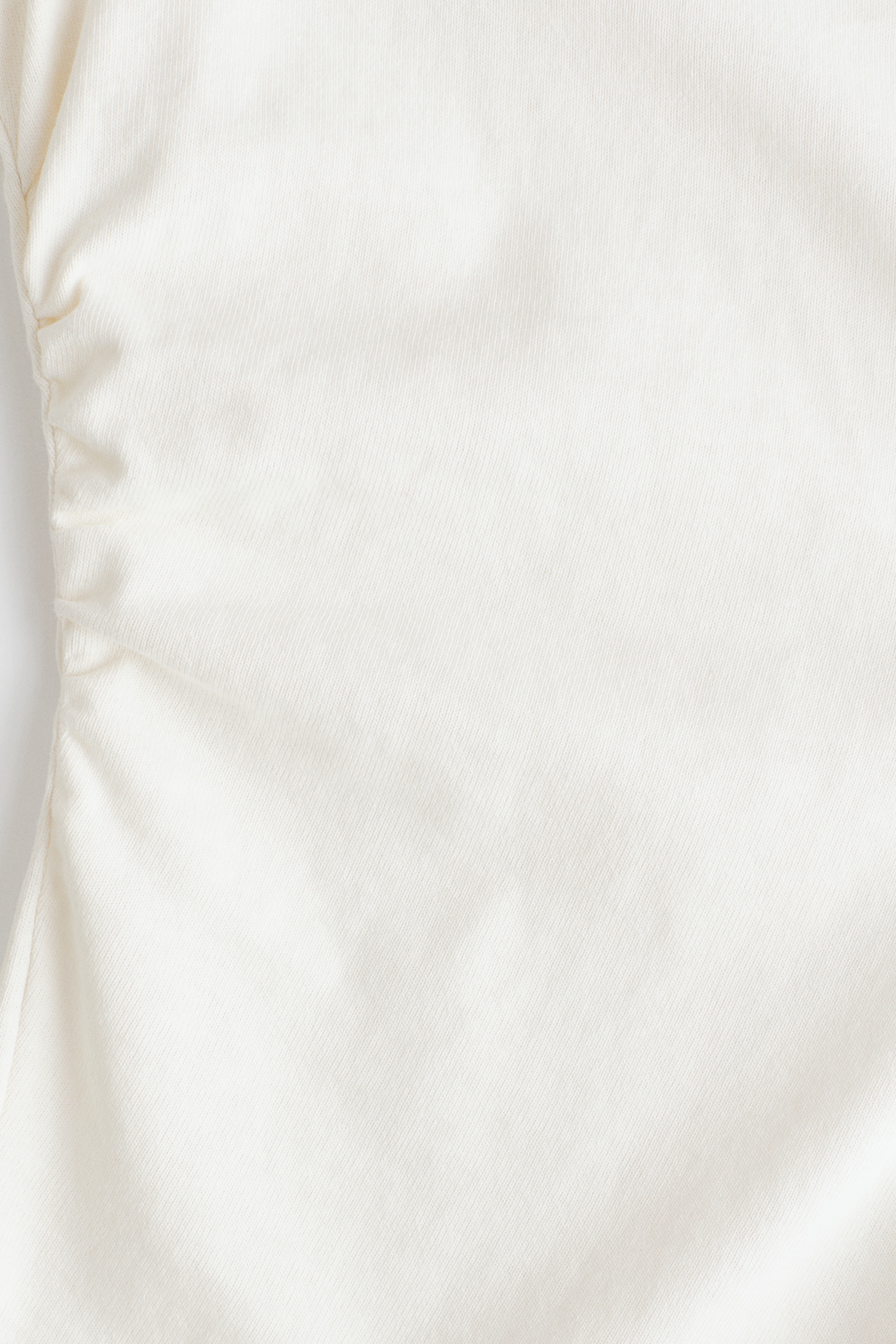 Ráncolt pamutdzsörzé felső - Fehér/Fekete