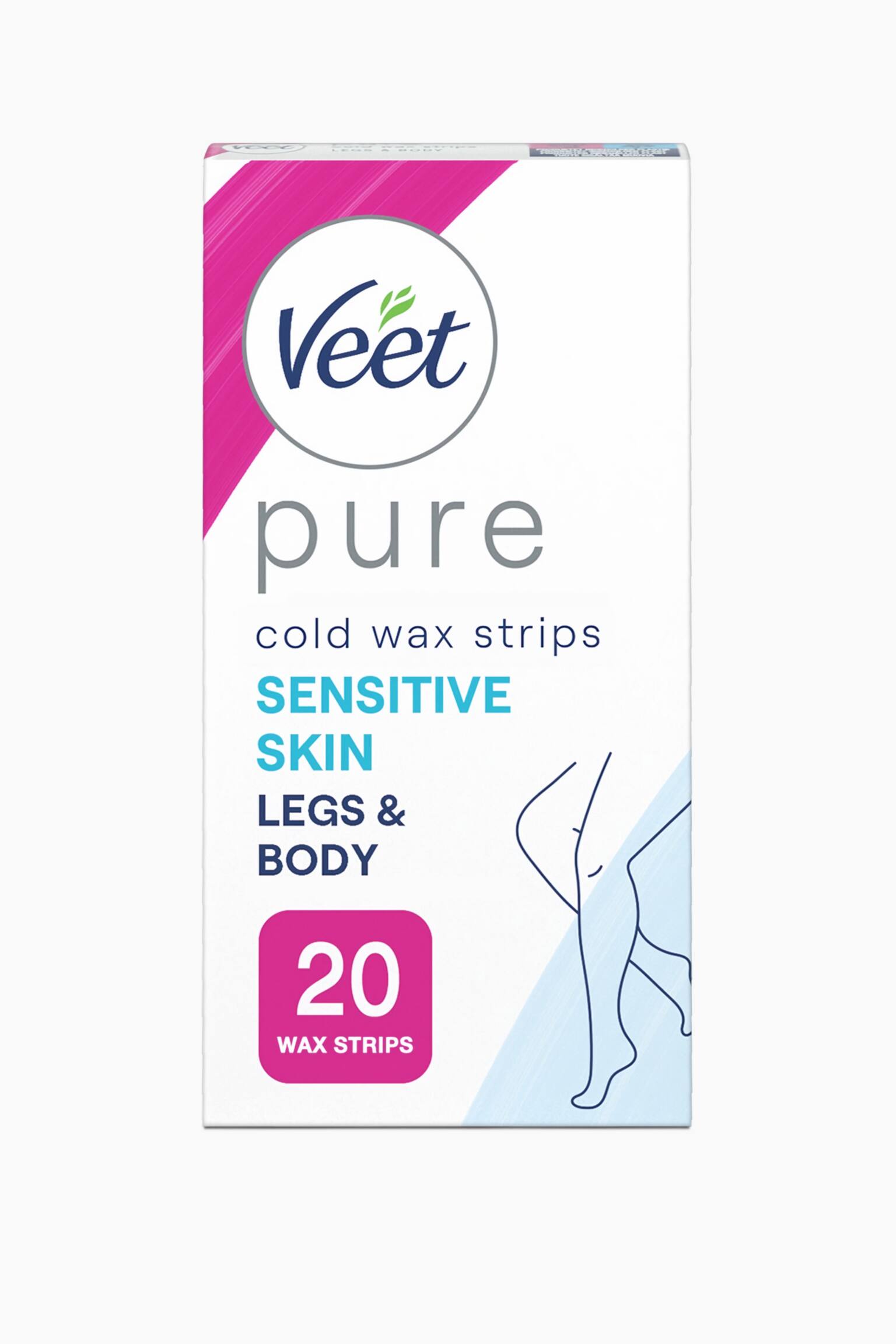 Pure Cold Wax Strips Legs And Body - Känslig Hud - 1