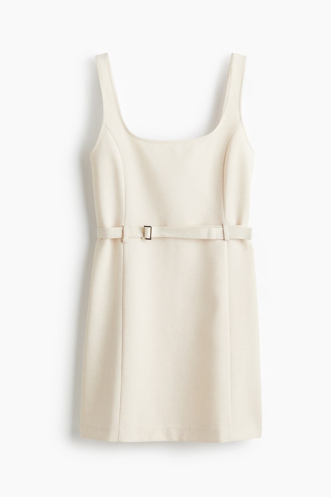 Robe avec ceinture - Beige clair - 1