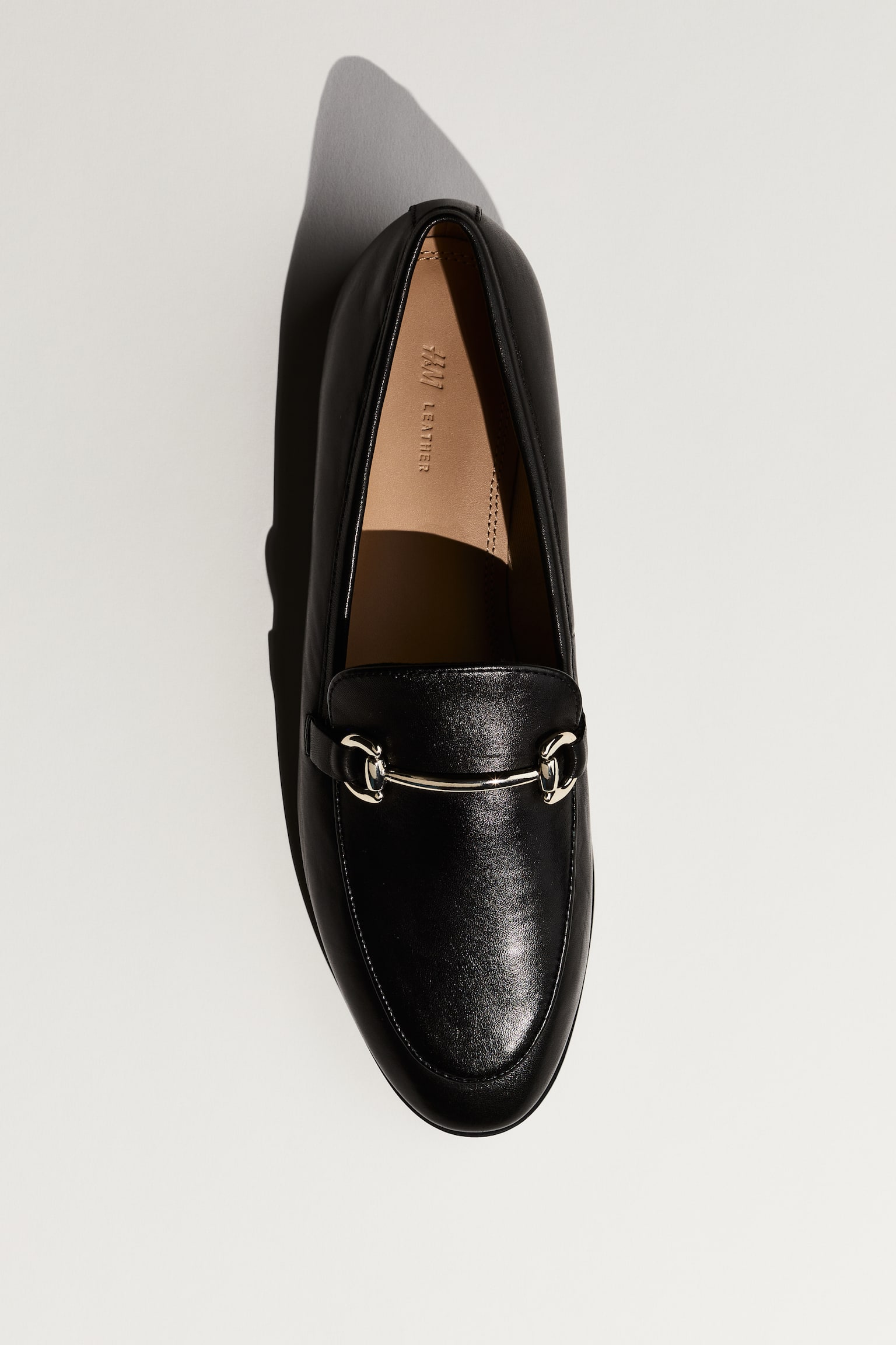 Leather loafers - Black/Beige - 1