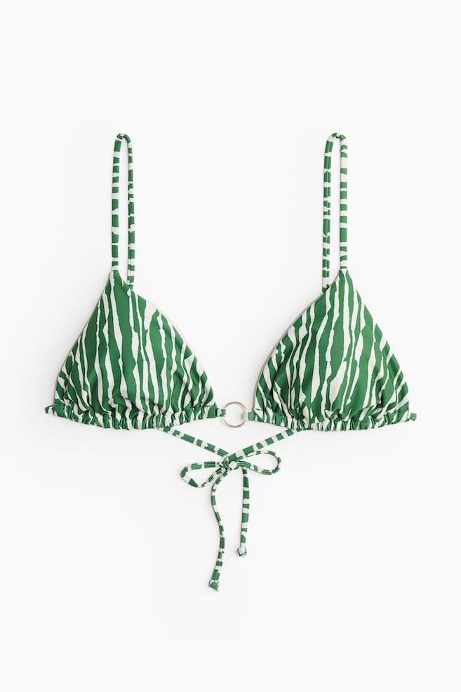 Top bikini a triangolo - Verde/fantasia/Verde/Crema/Nero - 2