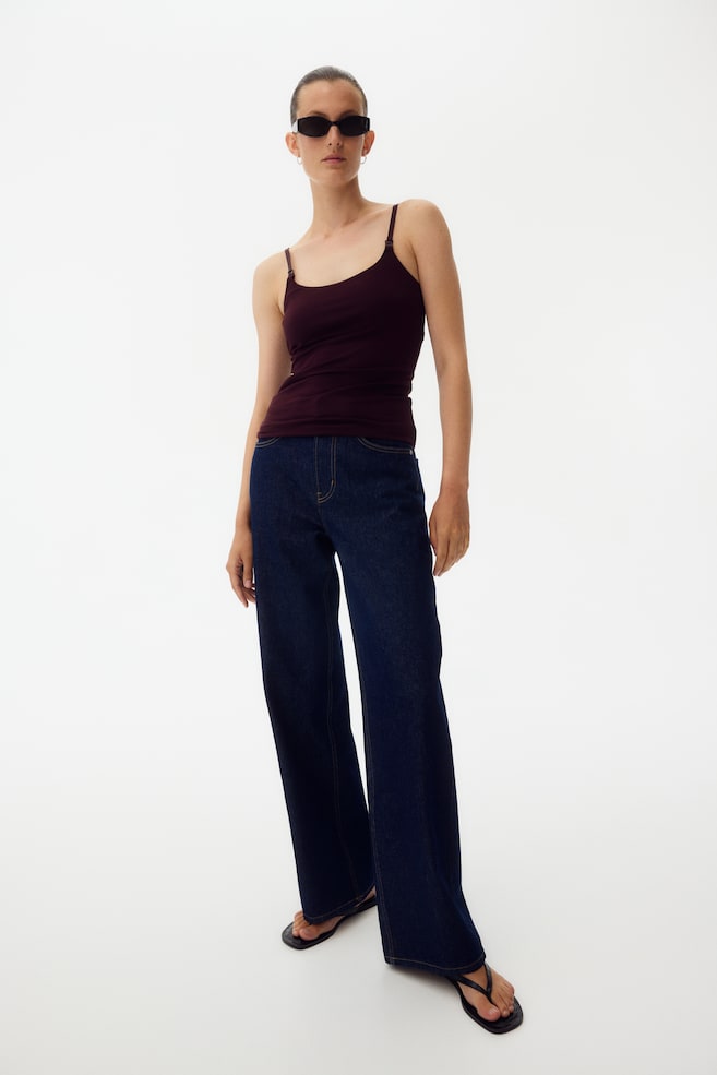 MAMA 3-Pack Nursing Camisole Tops-Burgundy/powder pink - 4