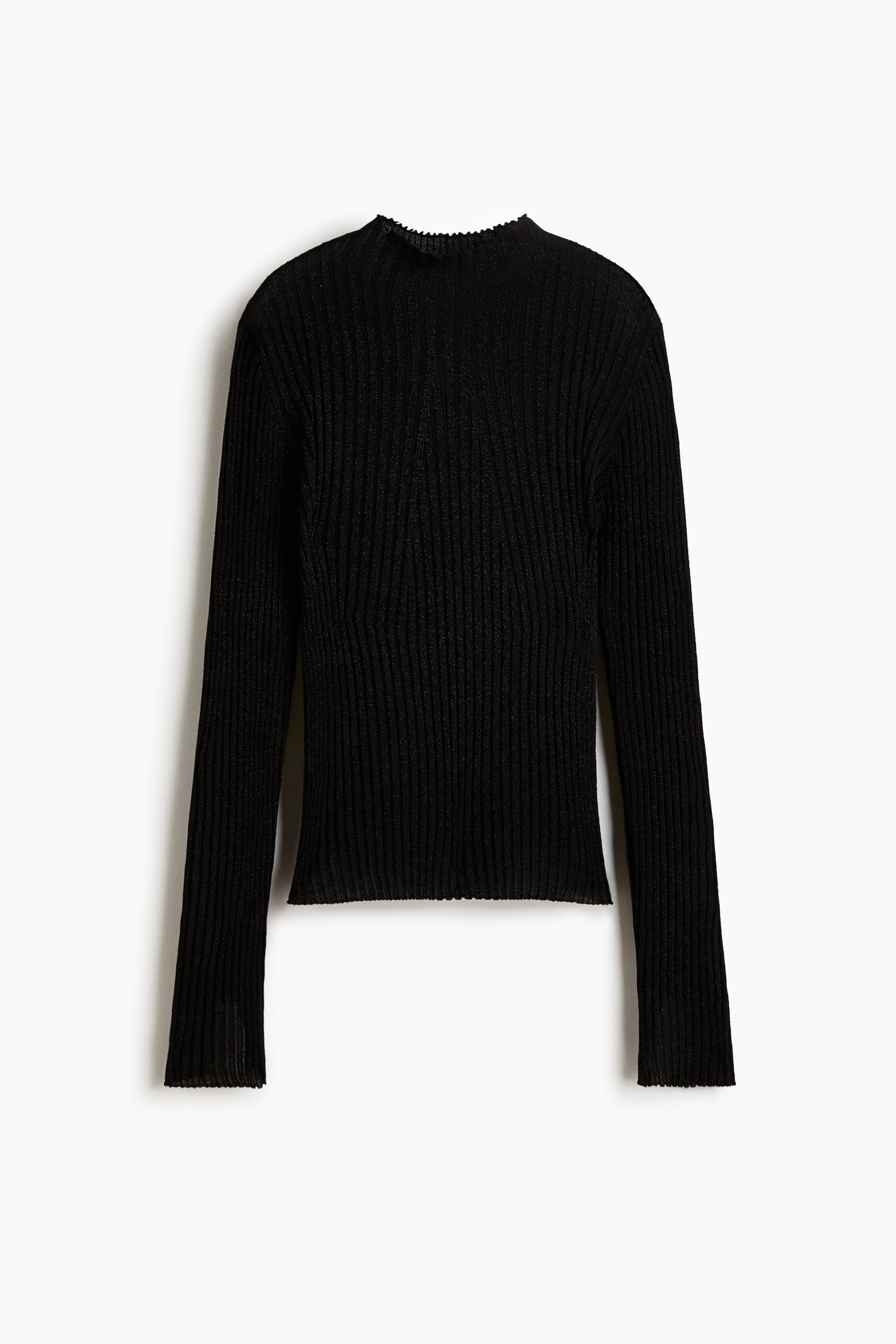 Zobrazit větší obrázek: Třpytivý top s vysokým límcem - Black - ŽENY | H&M CZ 1