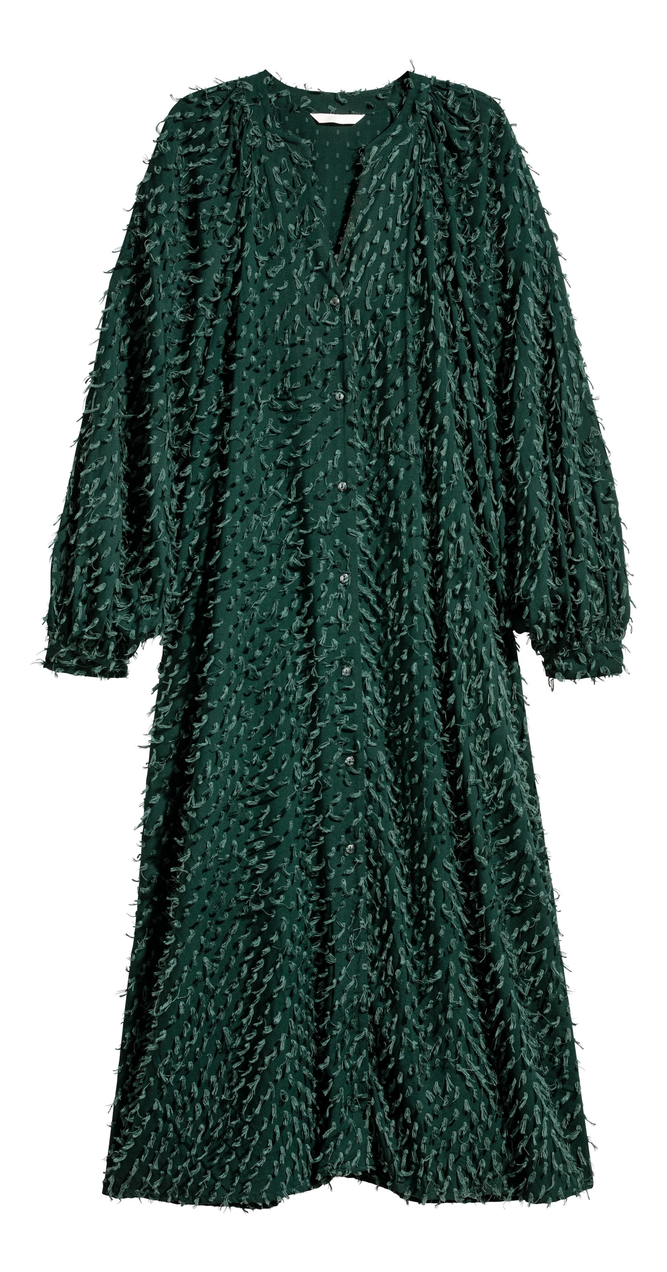 View larger image: Textured dress - Dark green - Ladies | H&M GB 1
