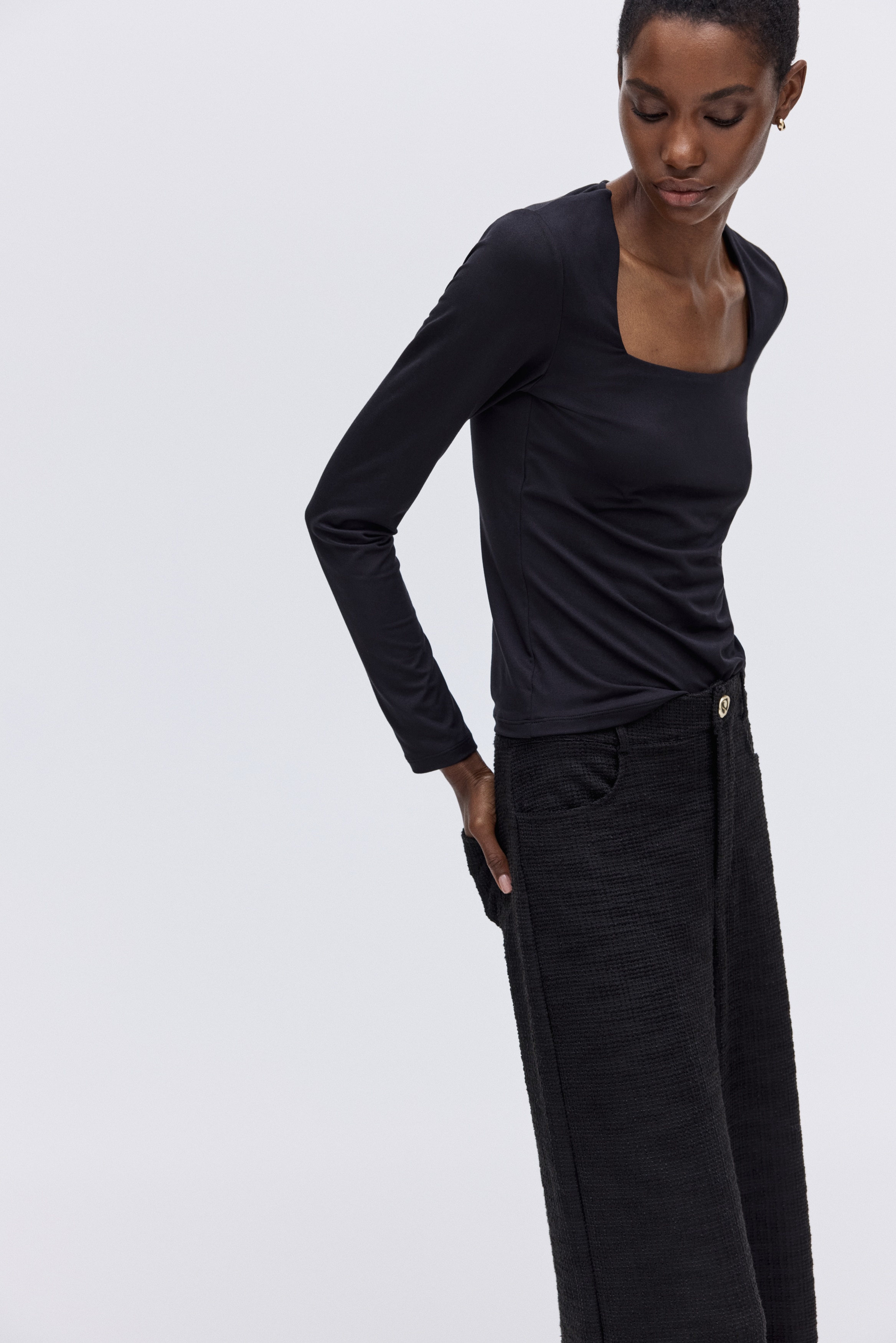 正規品 未開封 andmary Hannah check tops Black ANDMARY】Hannah check tops