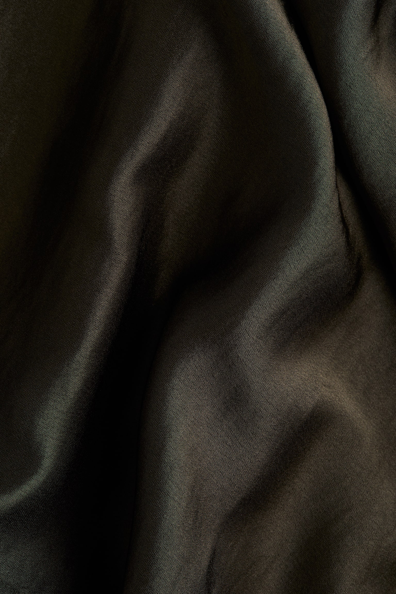 Saténové šaty s pelerínkou - Tmavě zelená - 4