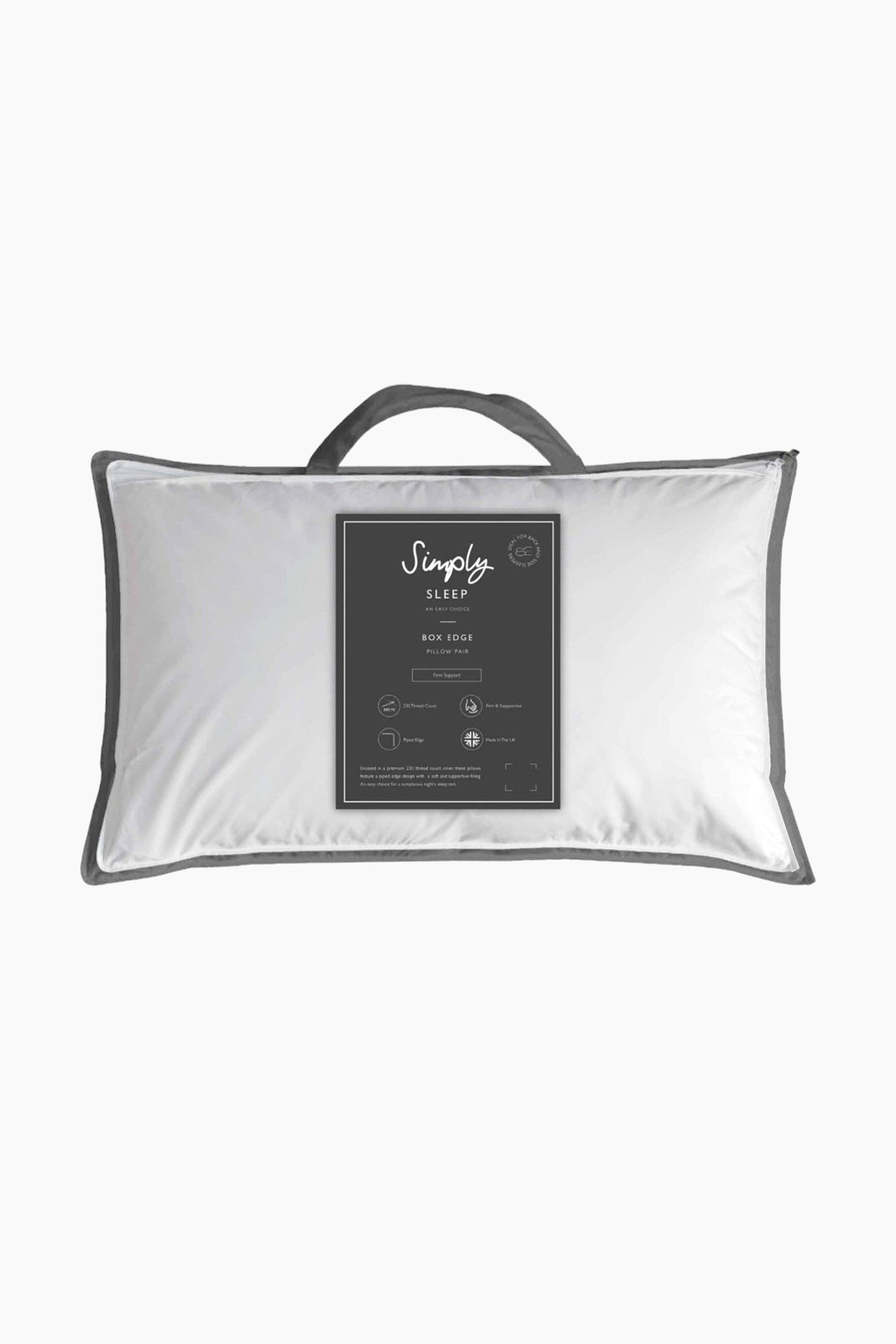 Duck Feather Pillow Pair - White