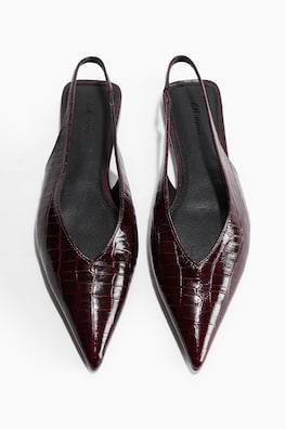 Slingbacks i läder